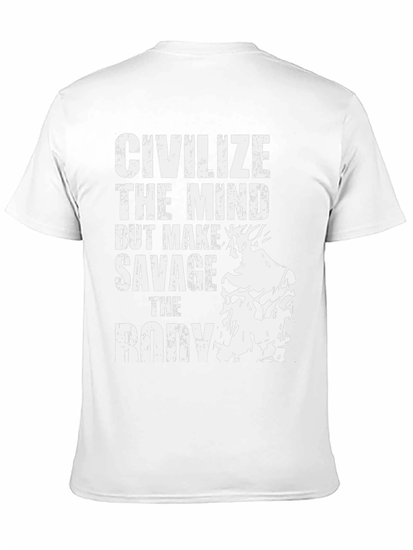Civilize The Mind Savage Body Black T-Shirt