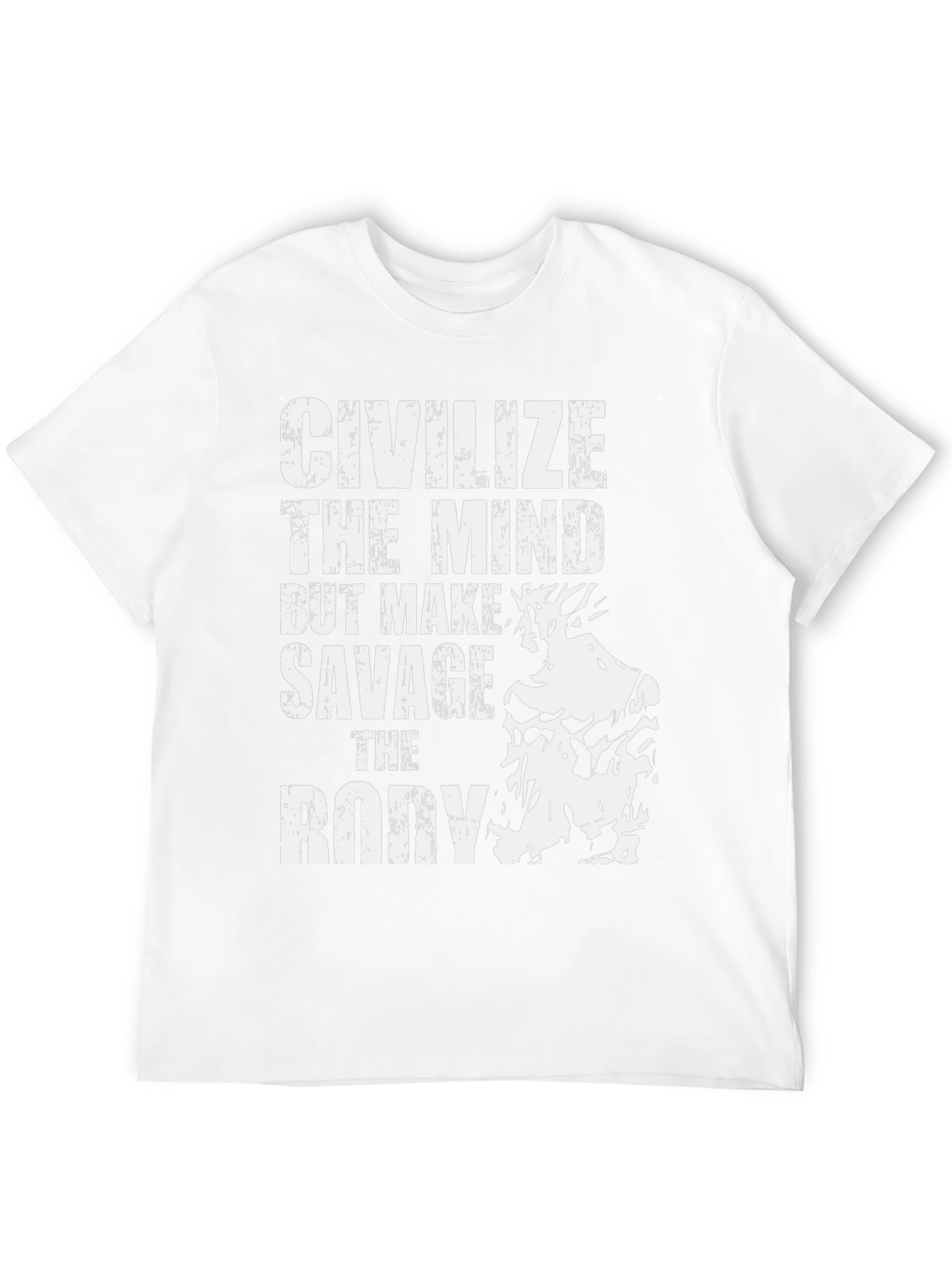 Civilize The Mind Savage Body Black T-Shirt