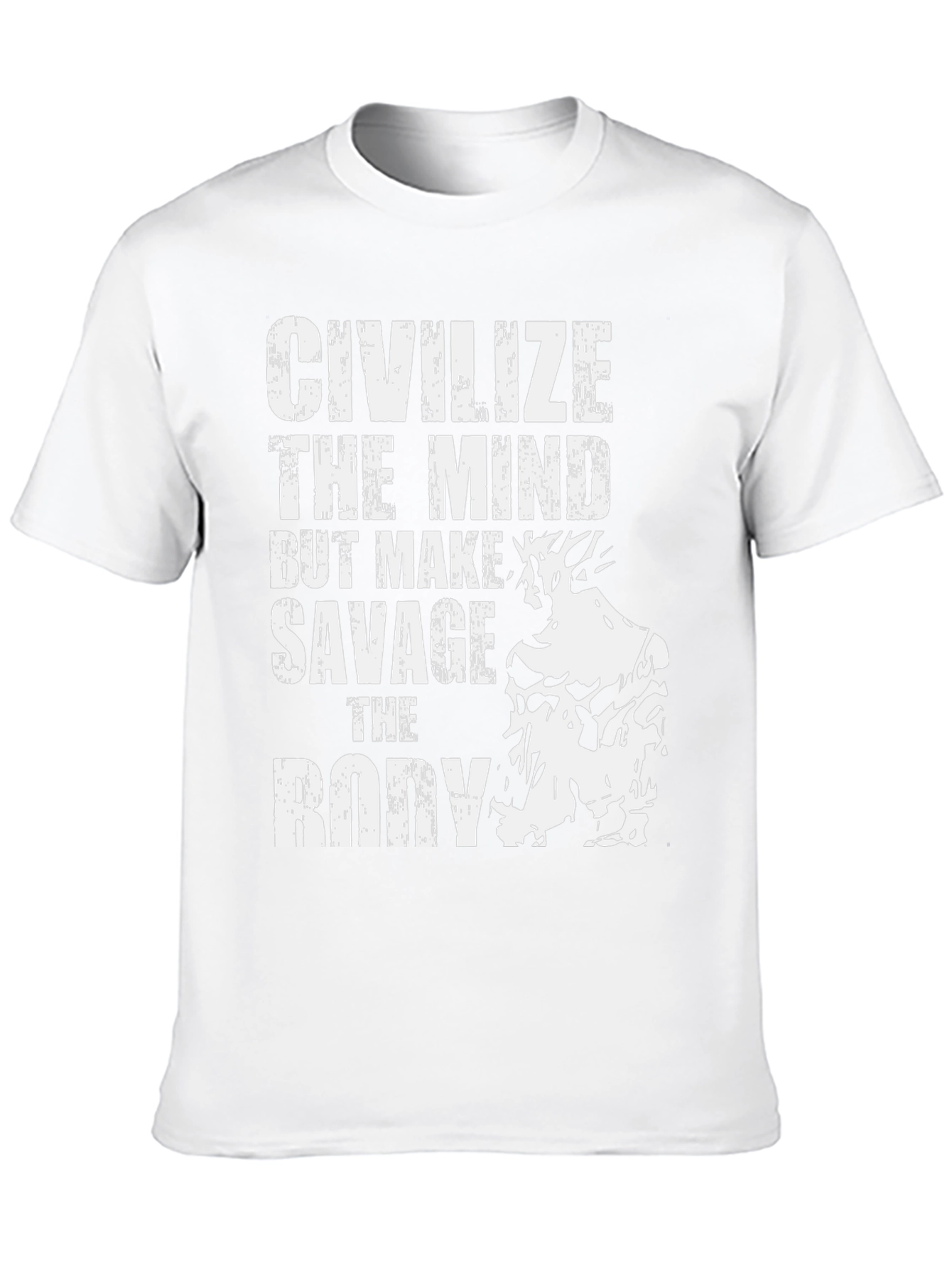 Civilize The Mind Savage Body Black T-Shirt