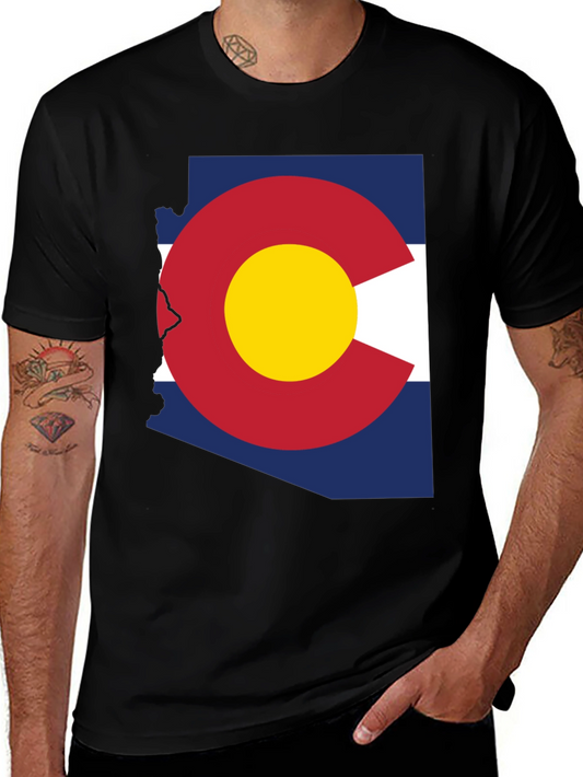 Colorado Arizona State Flag Graphic Tee - Black