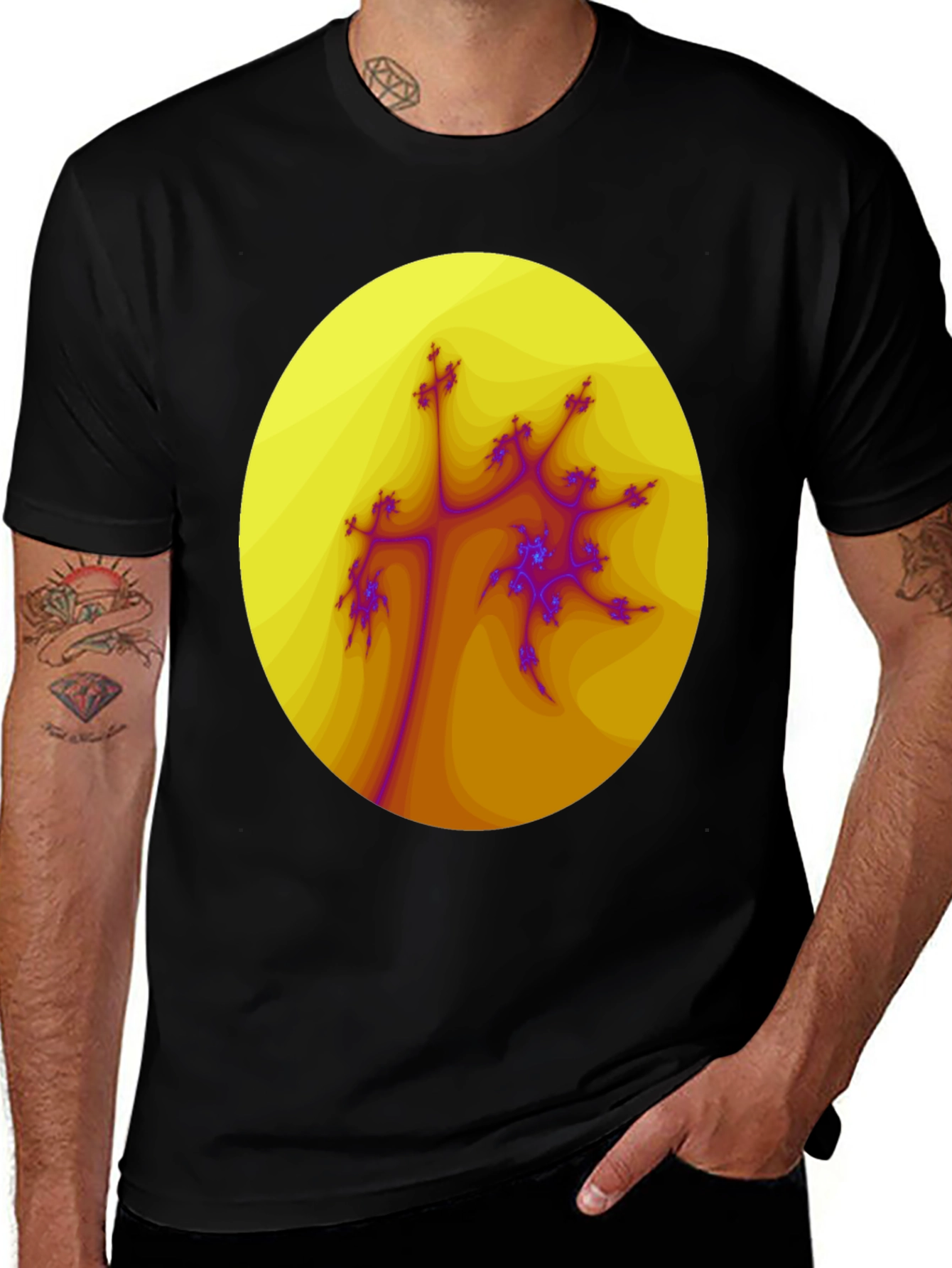 Fractal Art Graphic Tee - Abstract Design