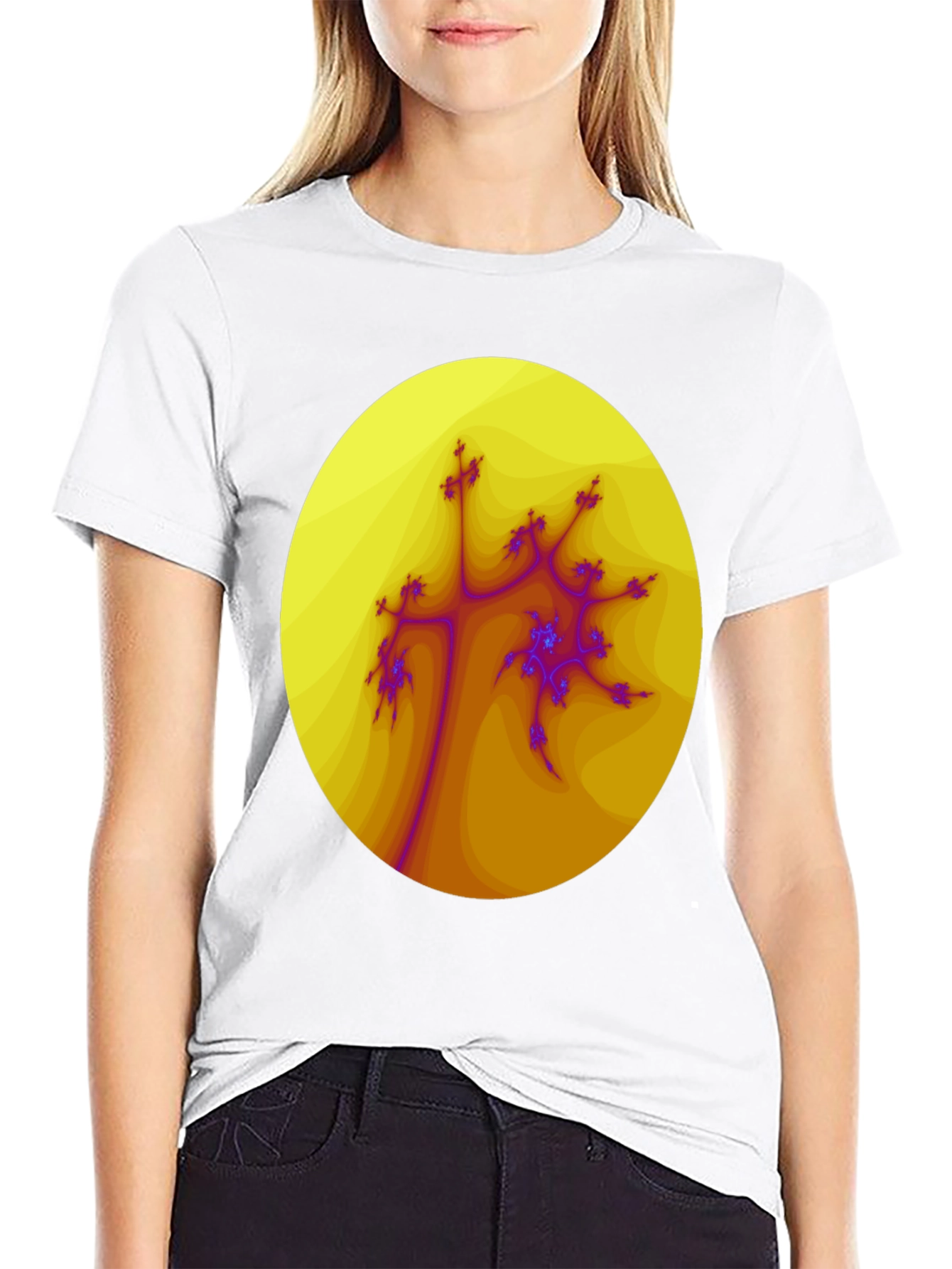 Fractal Art Graphic Tee - Abstract Design