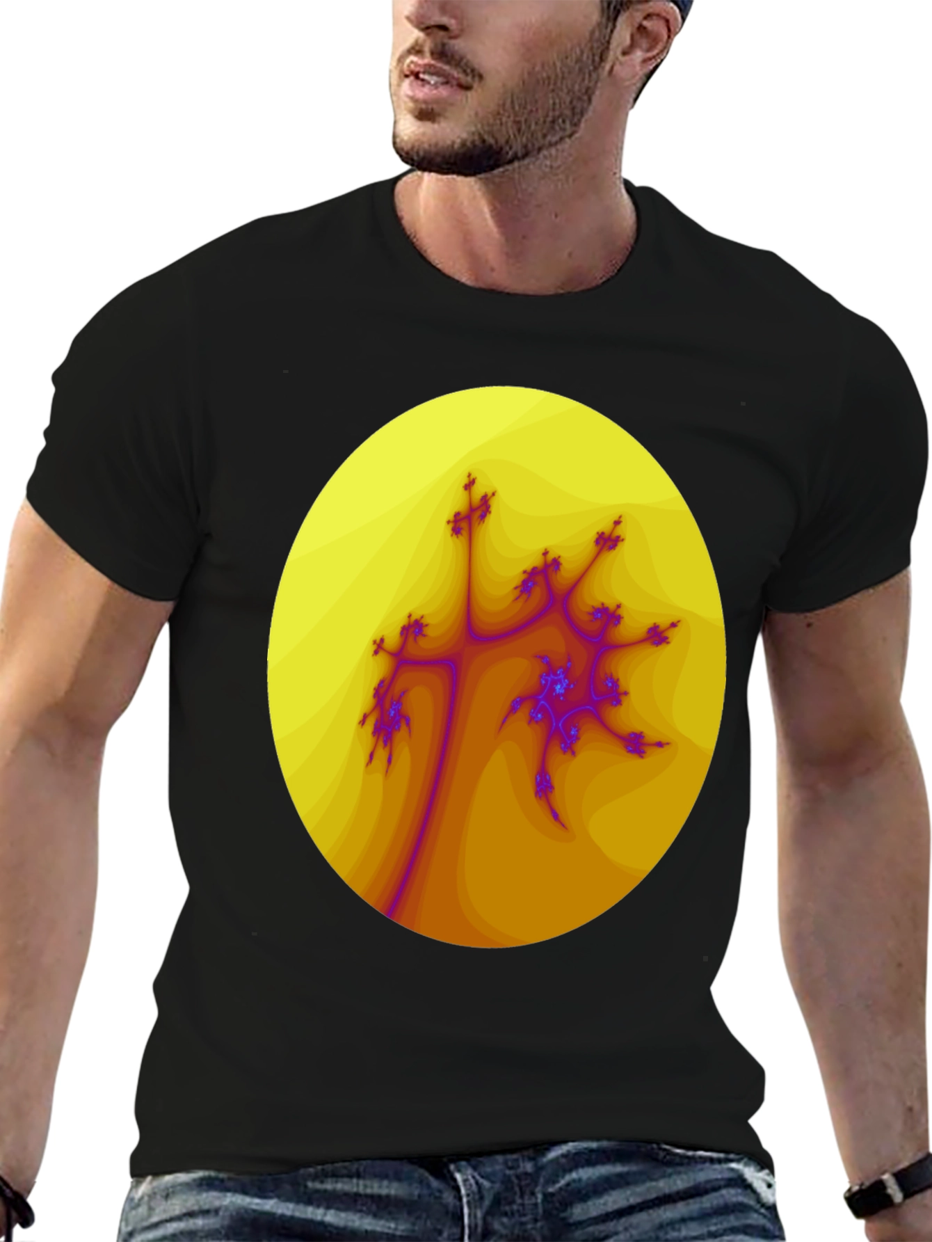 Fractal Art Graphic Tee - Abstract Design