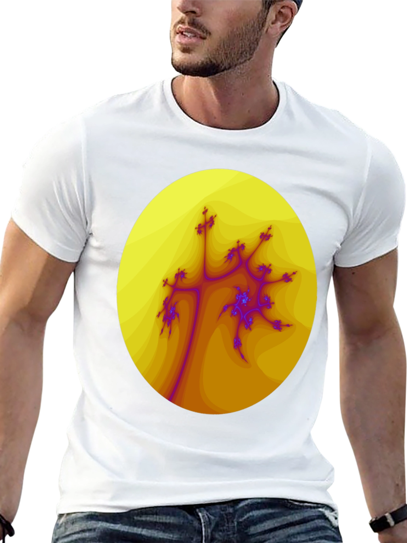 Fractal Art Graphic Tee - Abstract Design