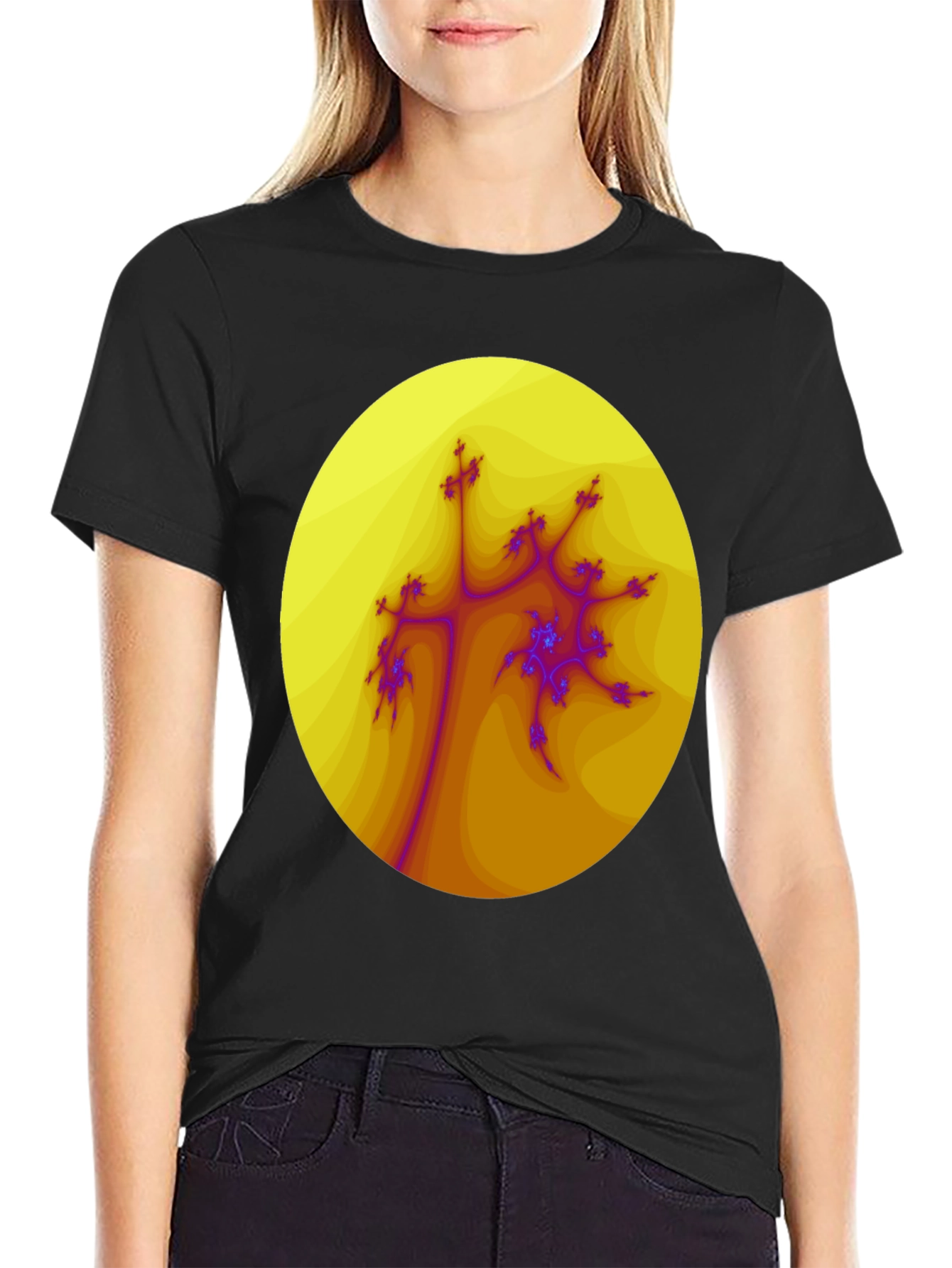 Fractal Art Graphic Tee - Abstract Design