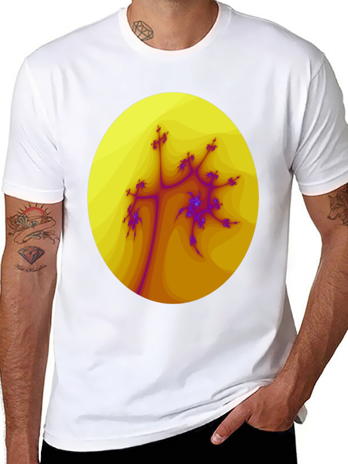 Fractal Art Graphic Tee - Abstract Design