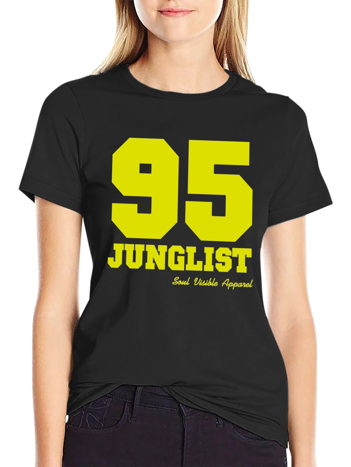 JUNGLE95 Black T-Shirt - Soul Visible Apparel