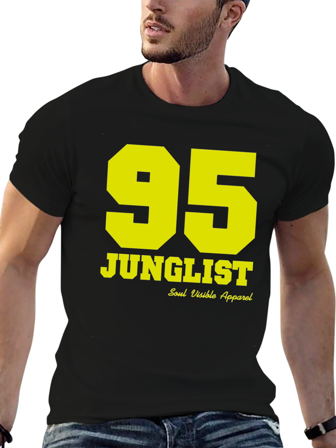 JUNGLE95 Black T-Shirt - Soul Visible Apparel