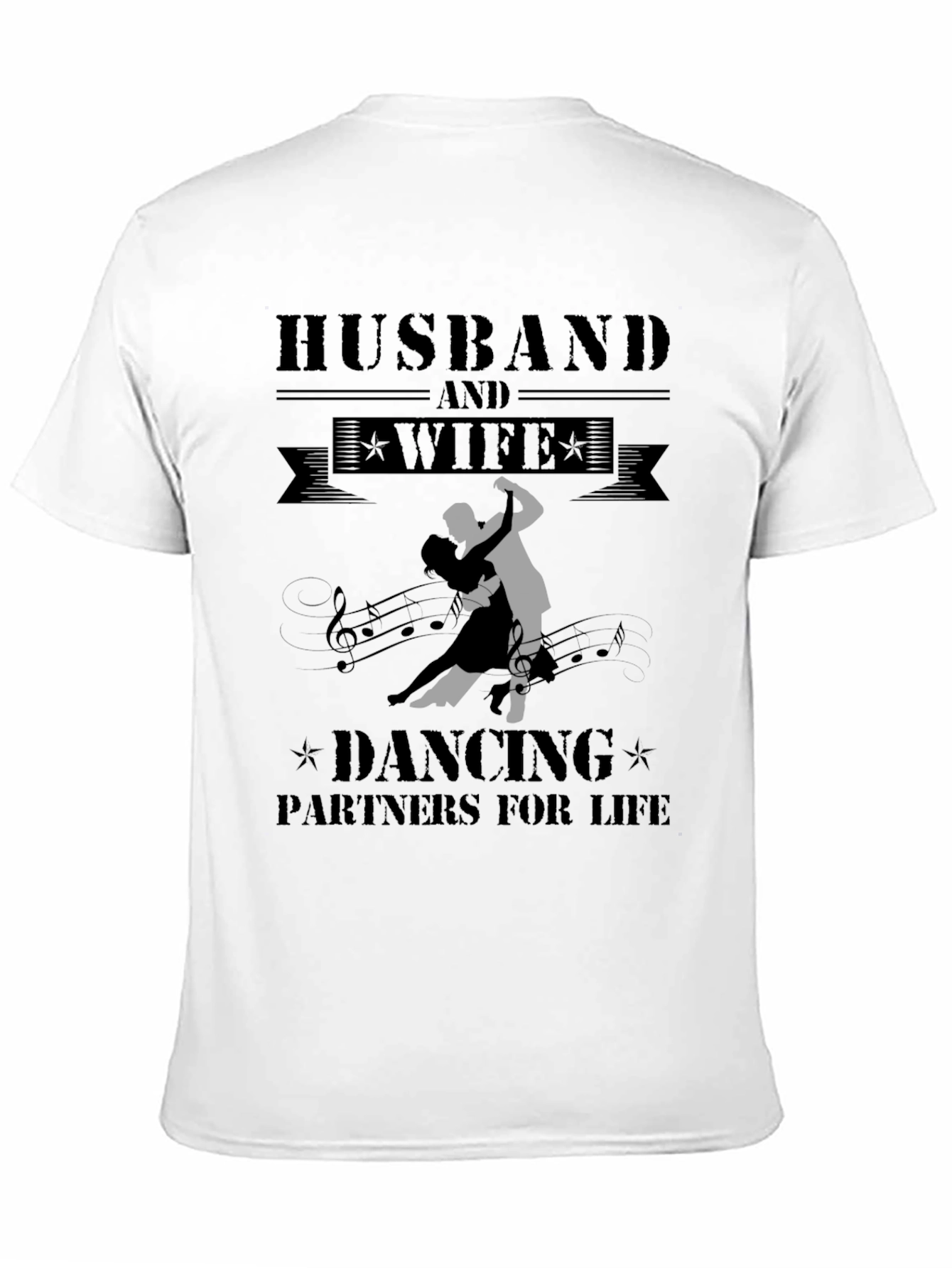 Husband & Wife Dancing Partners Black T-Shirt