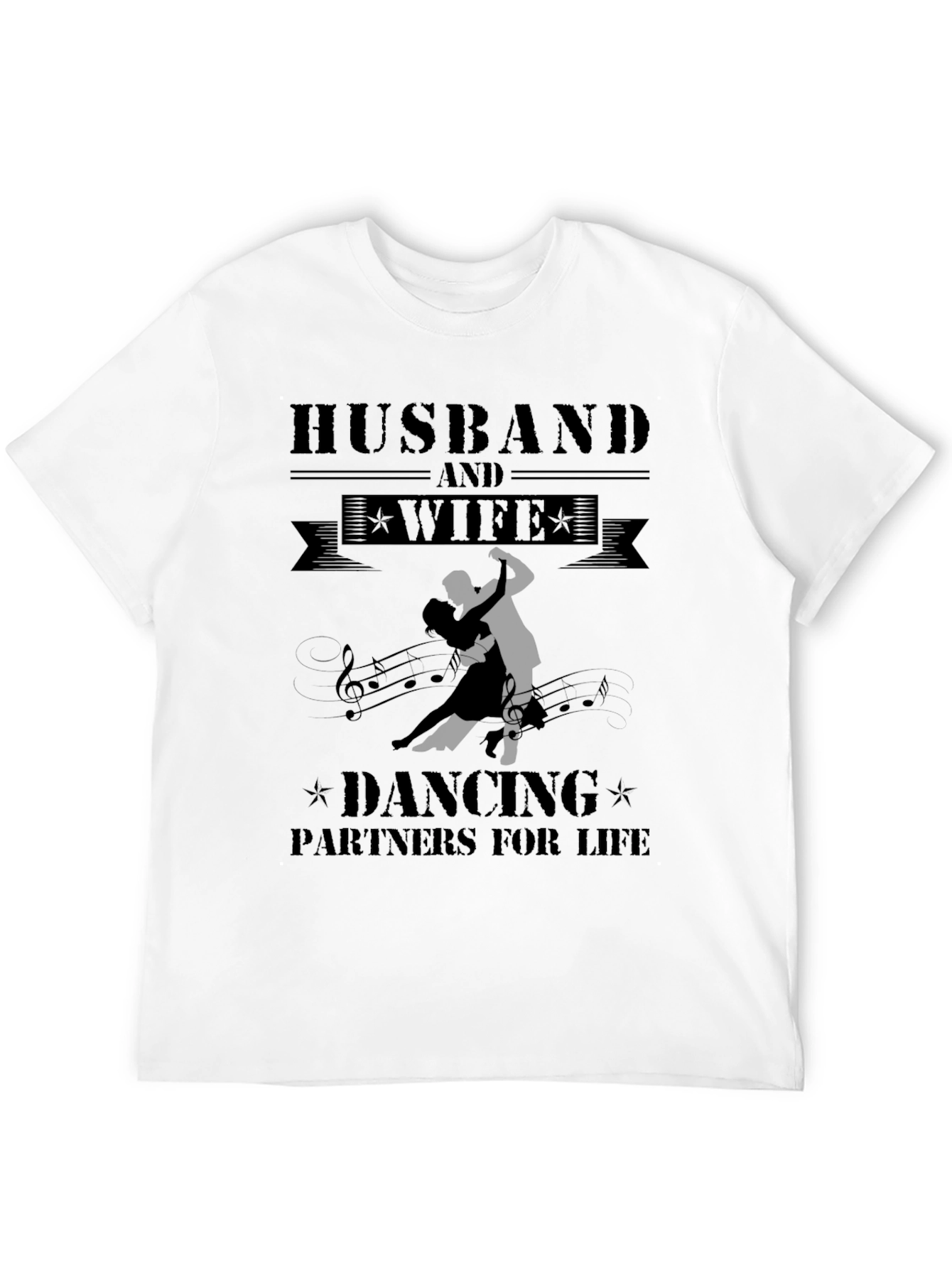 Husband & Wife Dancing Partners Black T-Shirt