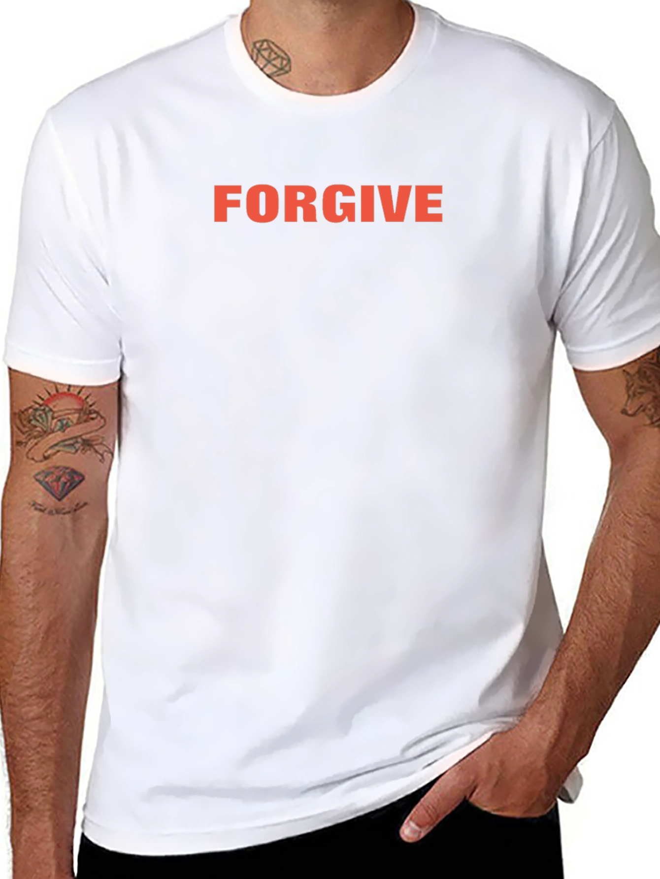 Forgive Graphic Print Crew Neck T-Shirt