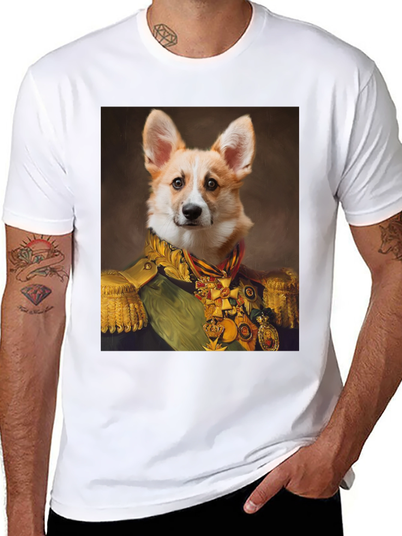 Regal Corgi Portrait T-Shirt