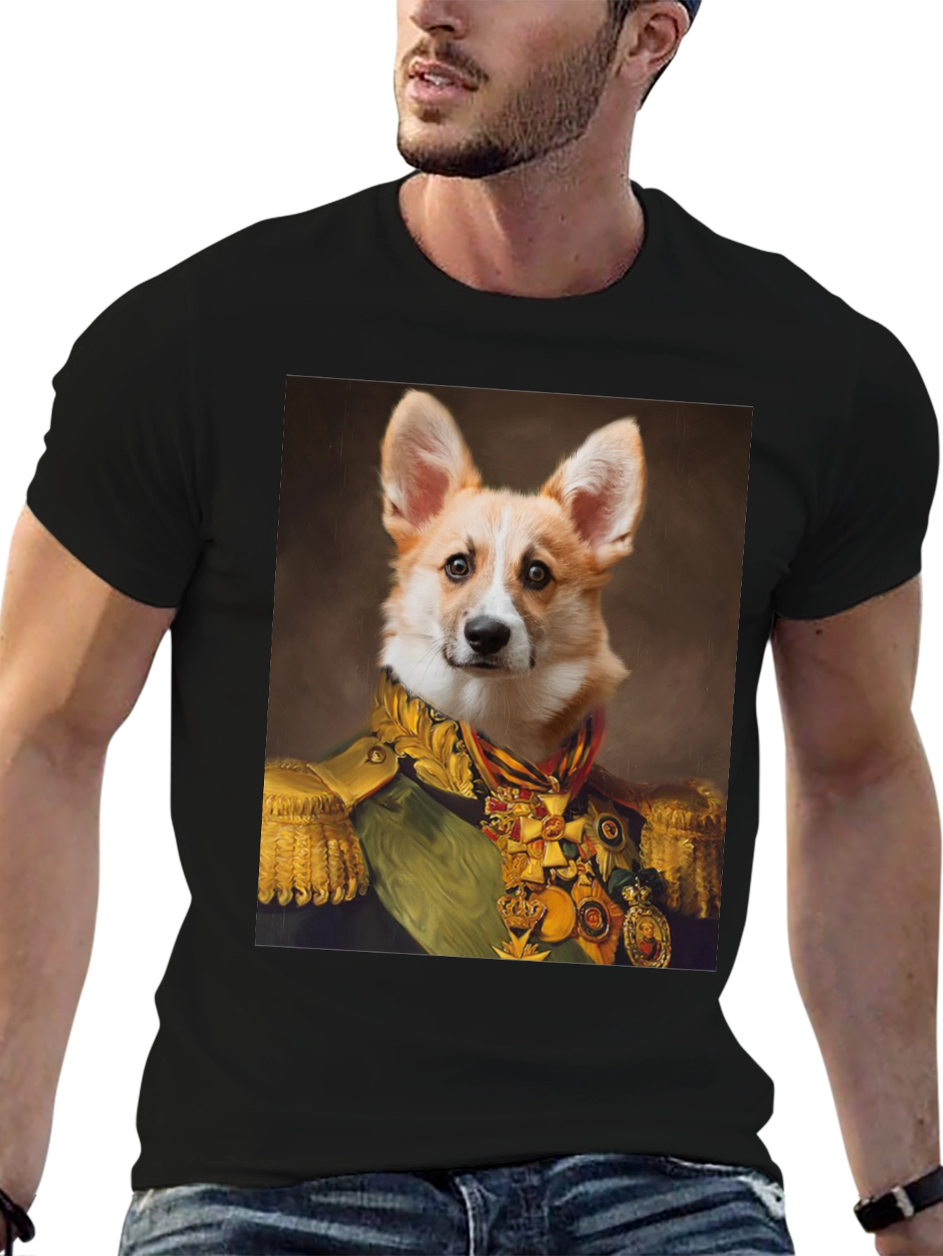 Regal Corgi Portrait T-Shirt