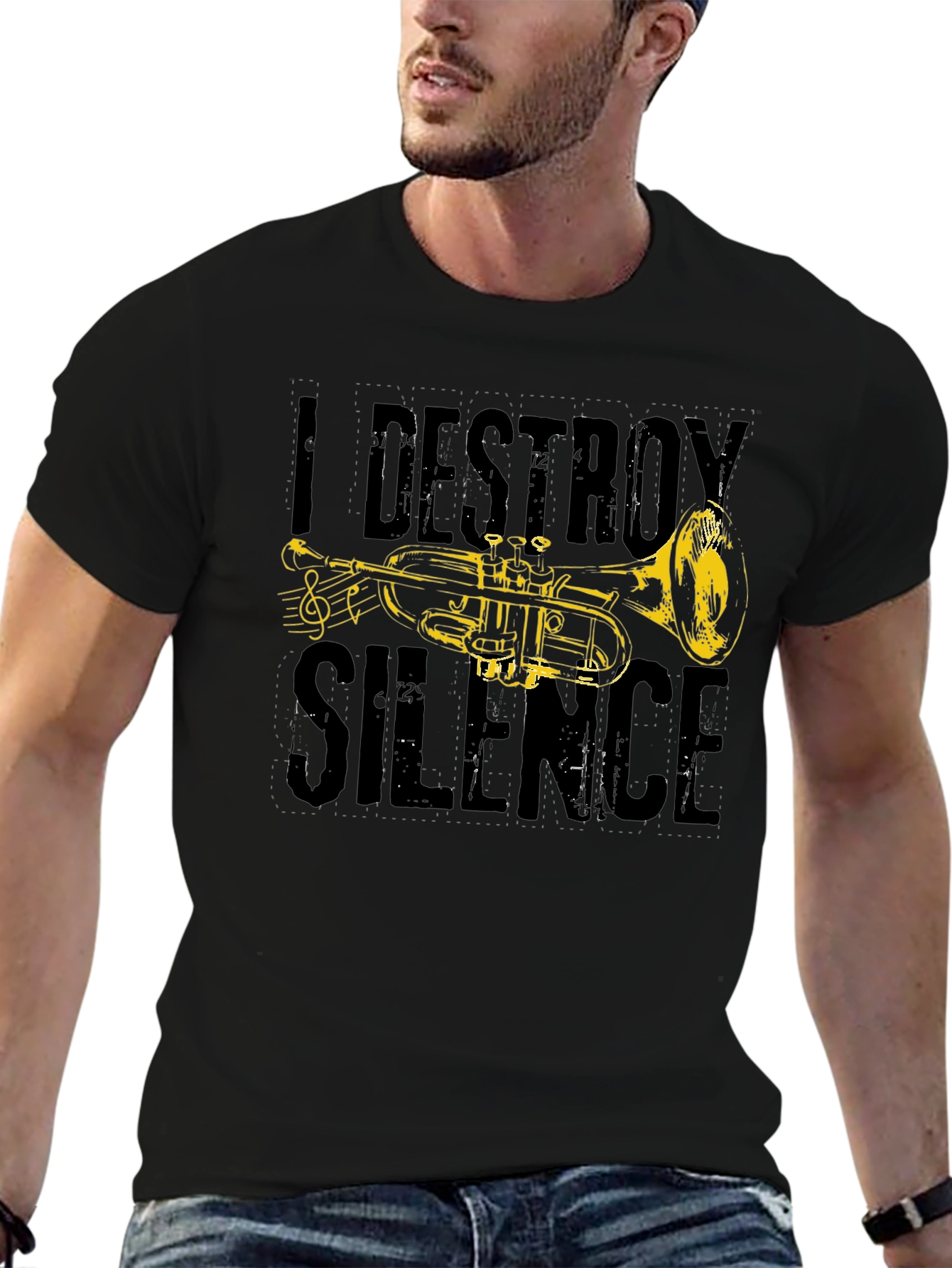 I Destroy Silence Trumpet T-Shirt