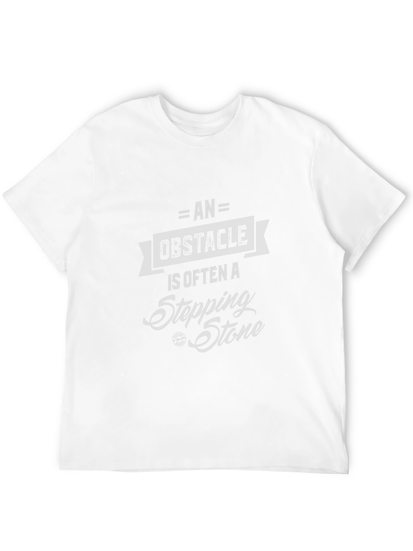 Obstacle Stepping Stone Graphic Tee - Motivational Design