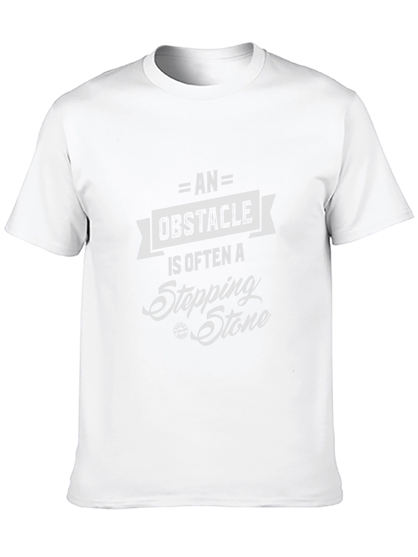 Obstacle Stepping Stone Graphic Tee - Motivational Design