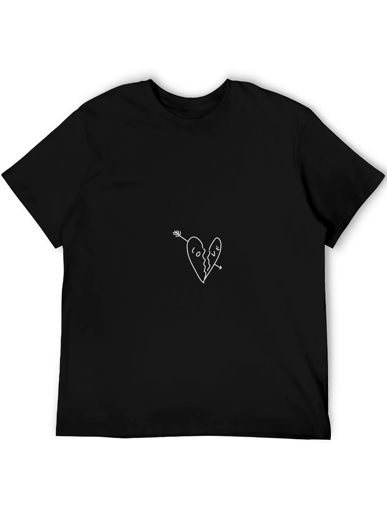 Broken Heart Arrow Graphic Tee - Casual Style