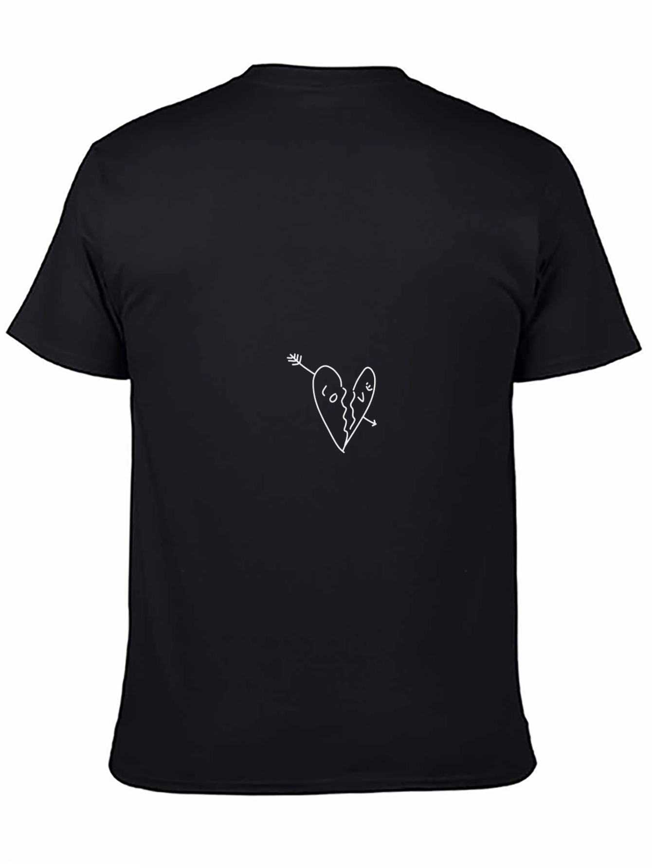 Broken Heart Arrow Graphic Tee - Casual Style