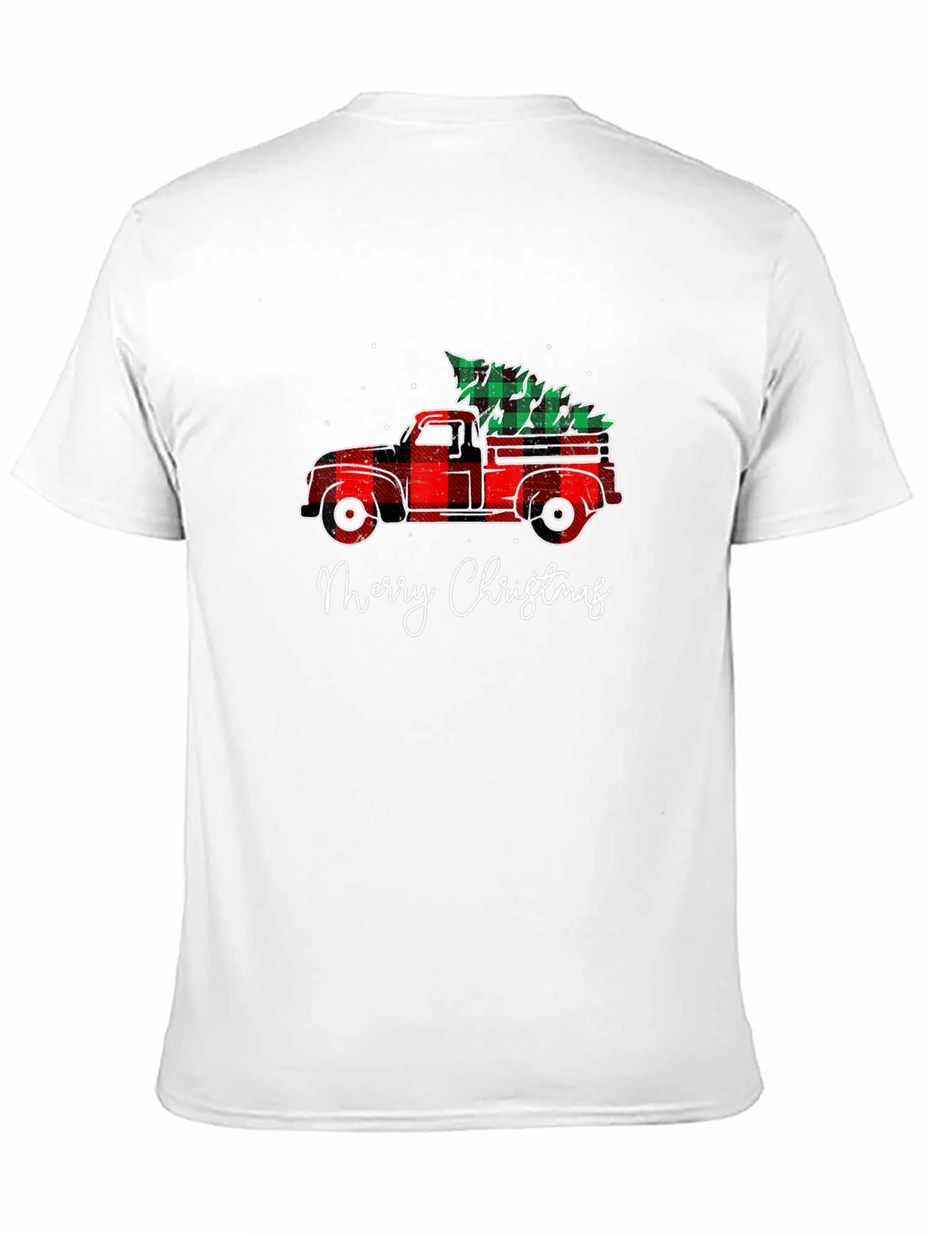 Merry Christmas Plaid Truck T-Shirt