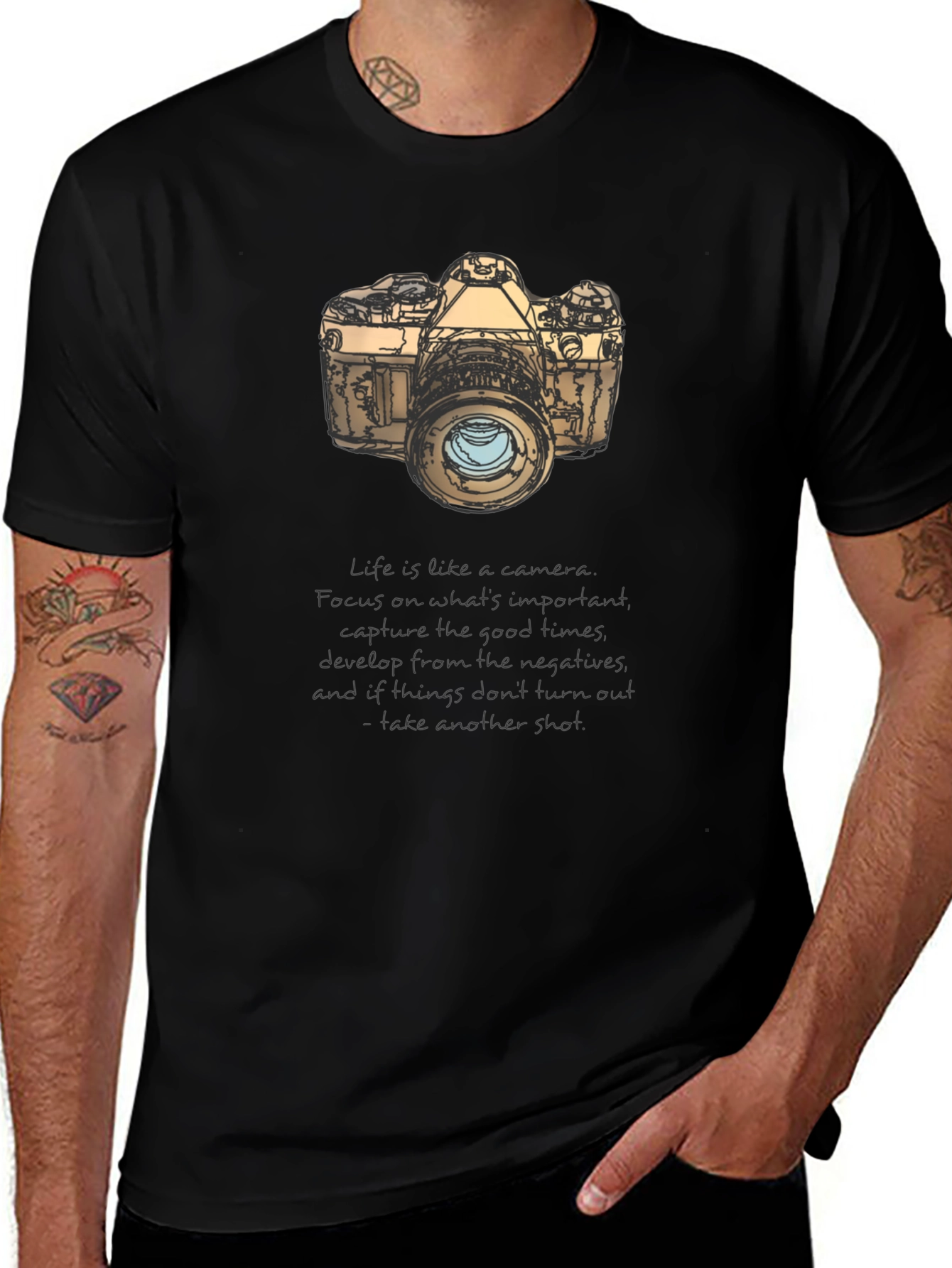 Camera Graphic T-Shirt - Focus on the Good Times