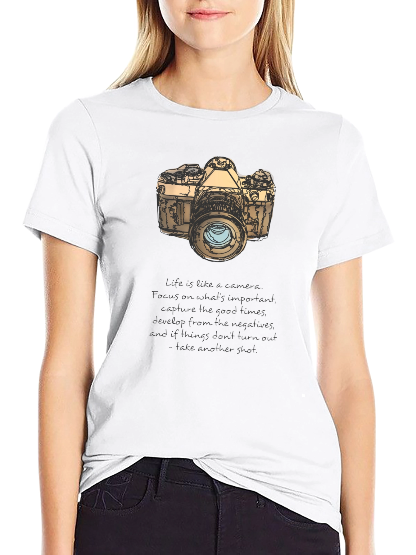 Camera Graphic T-Shirt - Focus on the Good Times