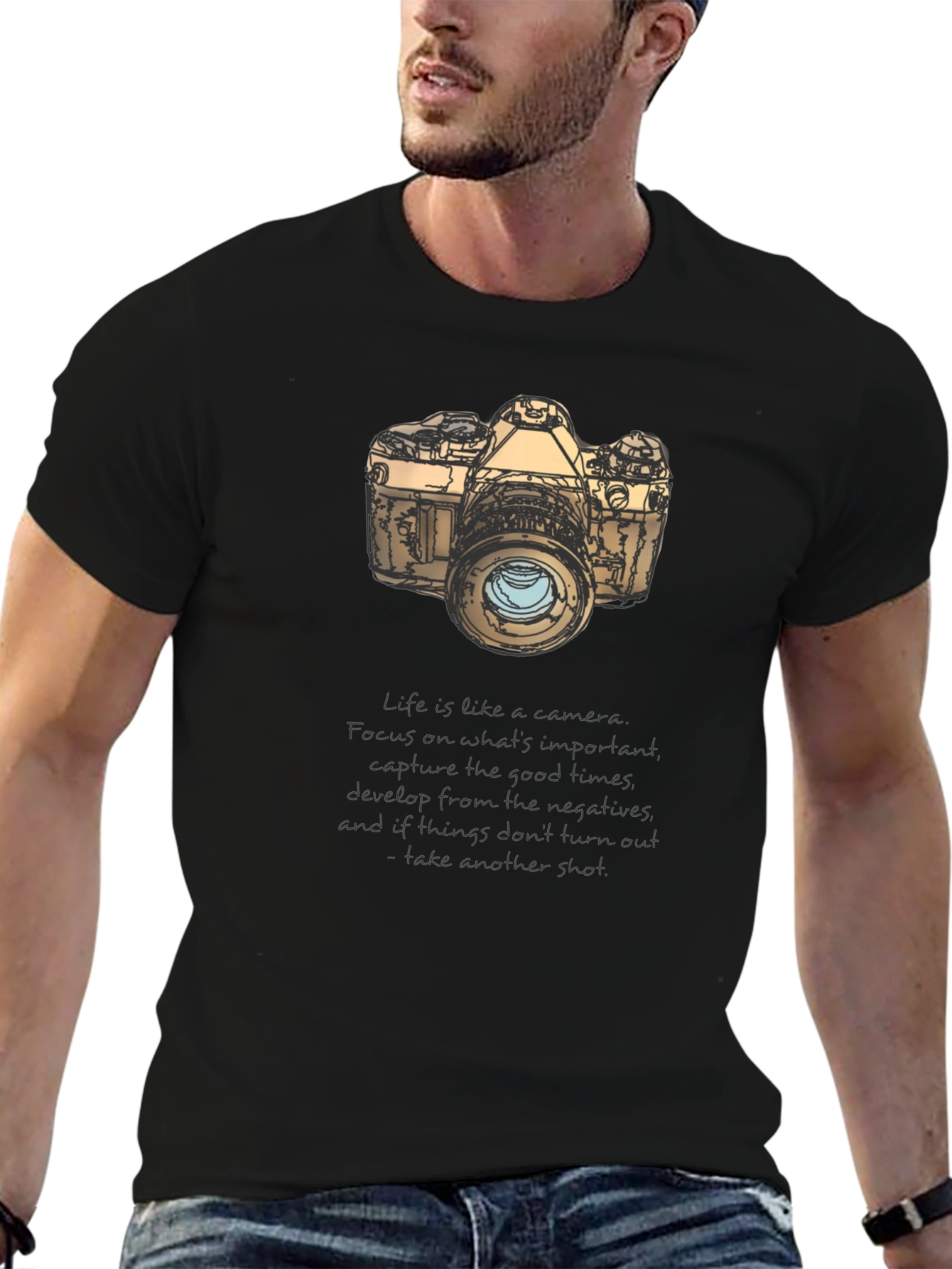 Camera Graphic T-Shirt - Focus on the Good Times