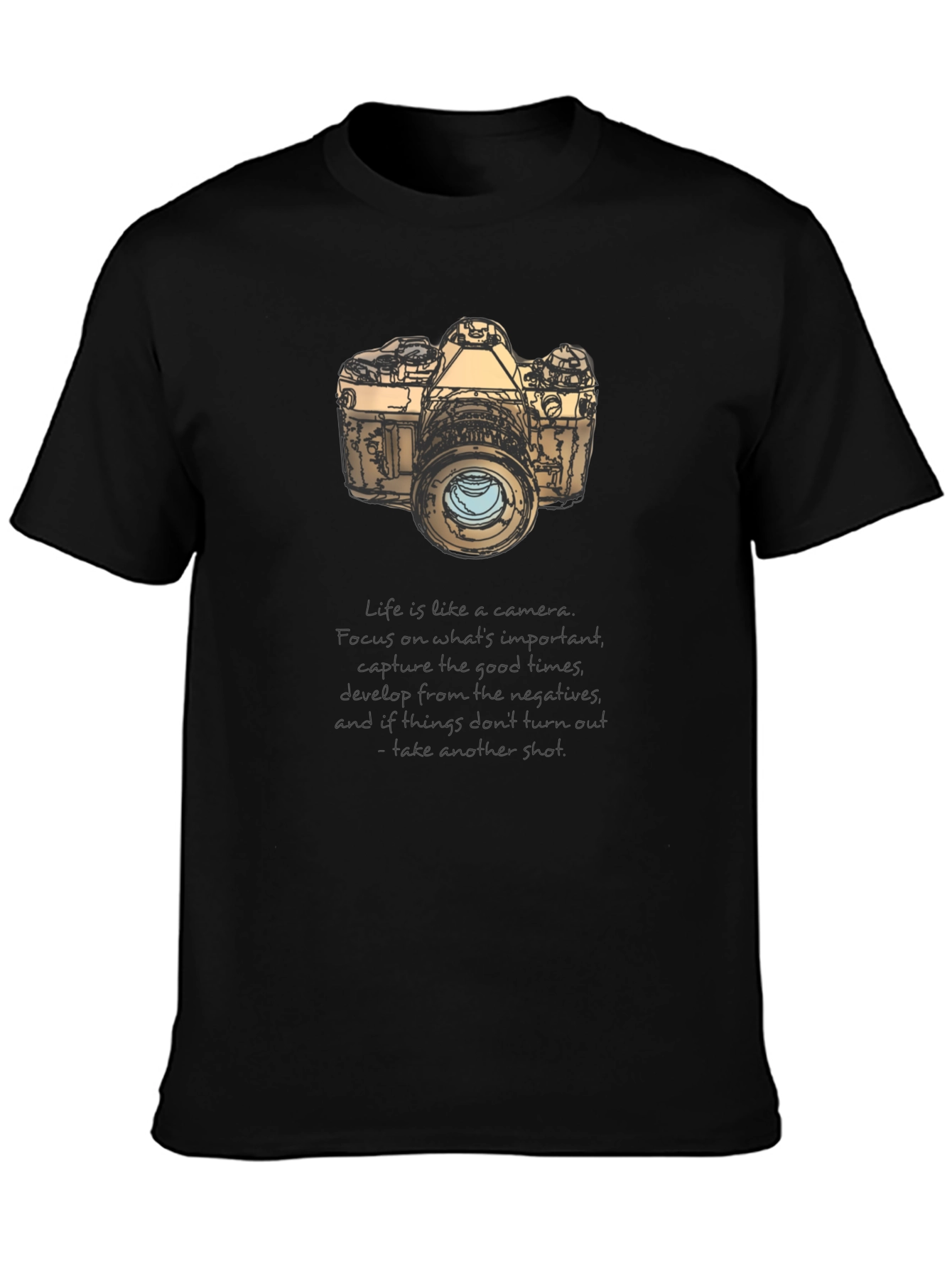 Camera Graphic T-Shirt - Focus on the Good Times