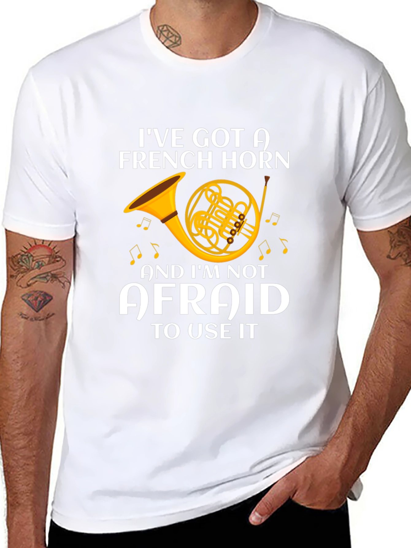 French Horn T-Shirt - Musician Gift
