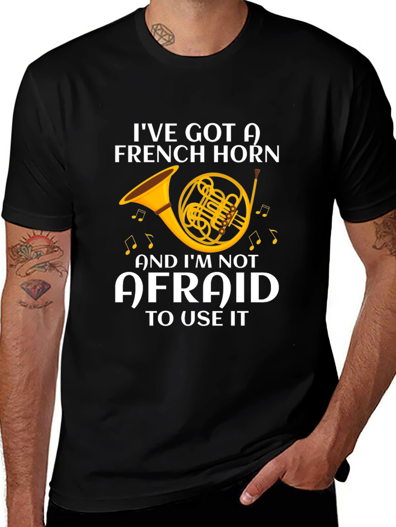 French Horn T-Shirt - Musician Gift