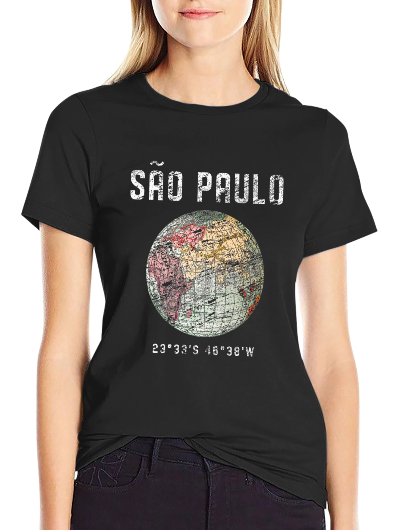 São Paulo Globe Graphic T-Shirt - Unisex