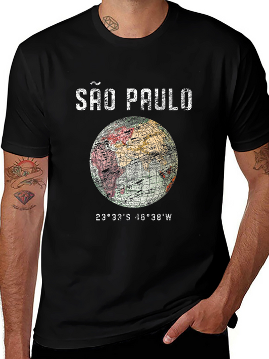 São Paulo Globe Graphic T-Shirt - Unisex