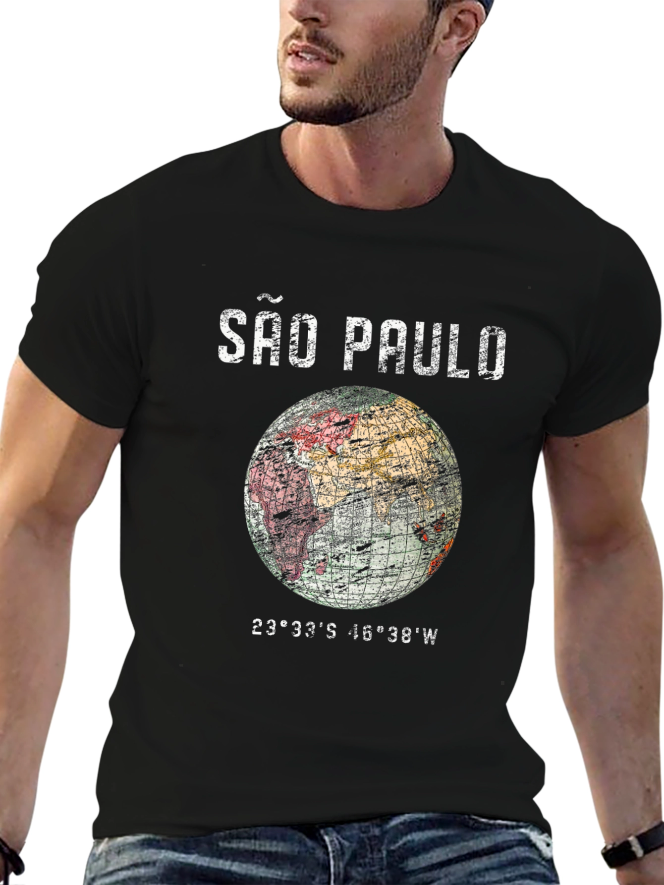 São Paulo Globe Graphic T-Shirt - Unisex