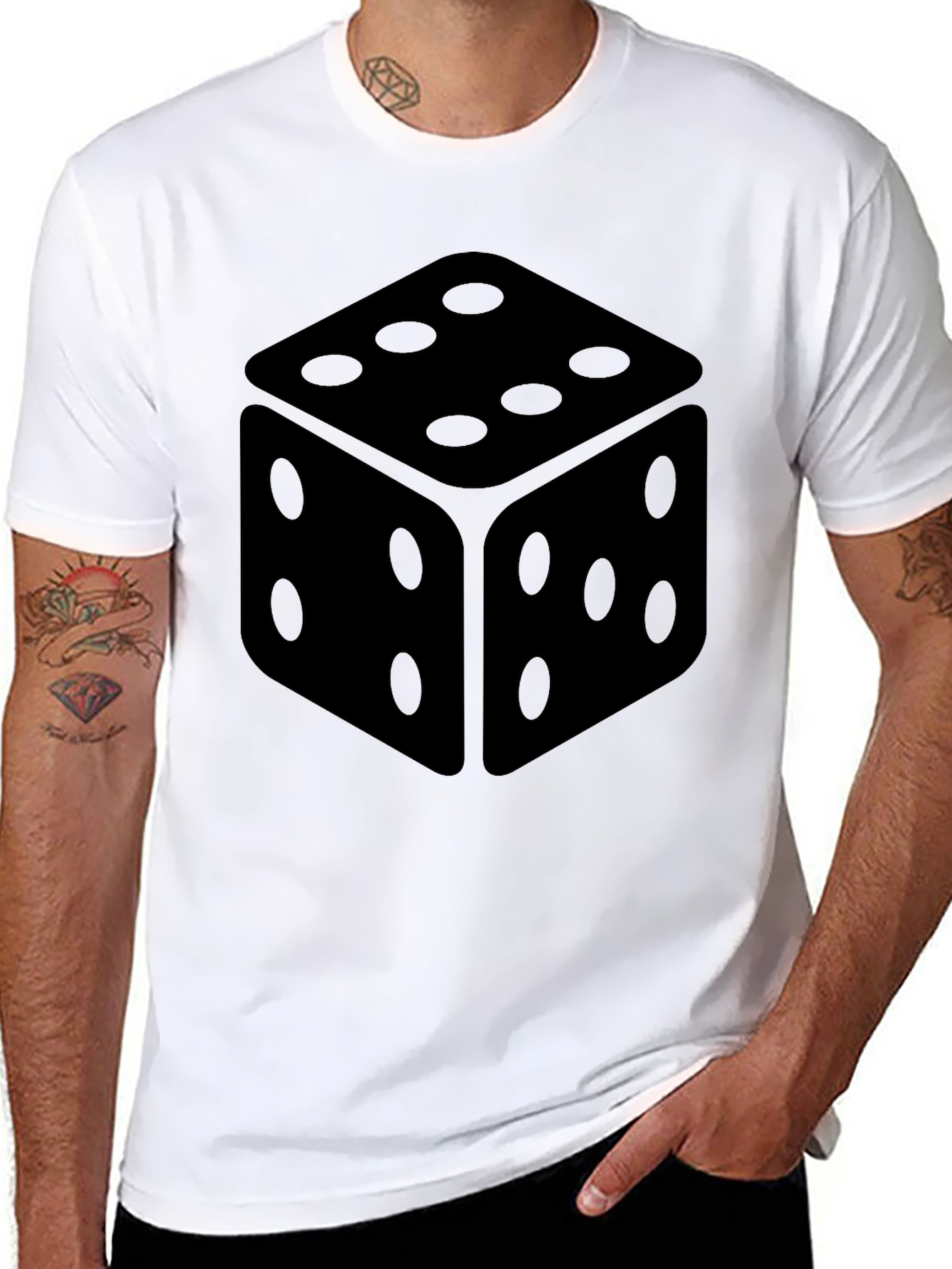 Dice Graphic Black T-Shirt