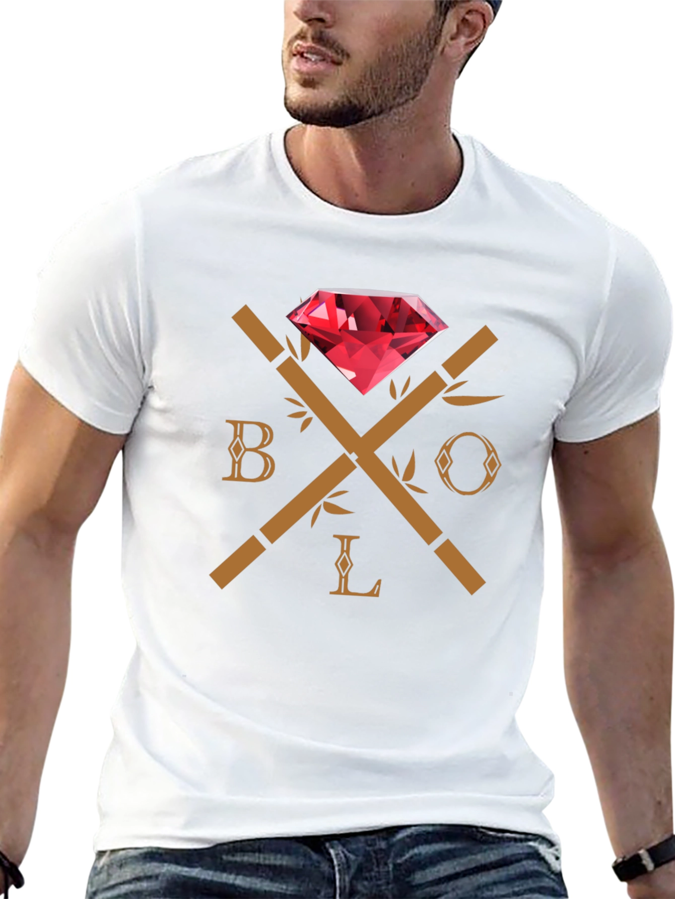 Black BOLO Diamond Graphic Tee