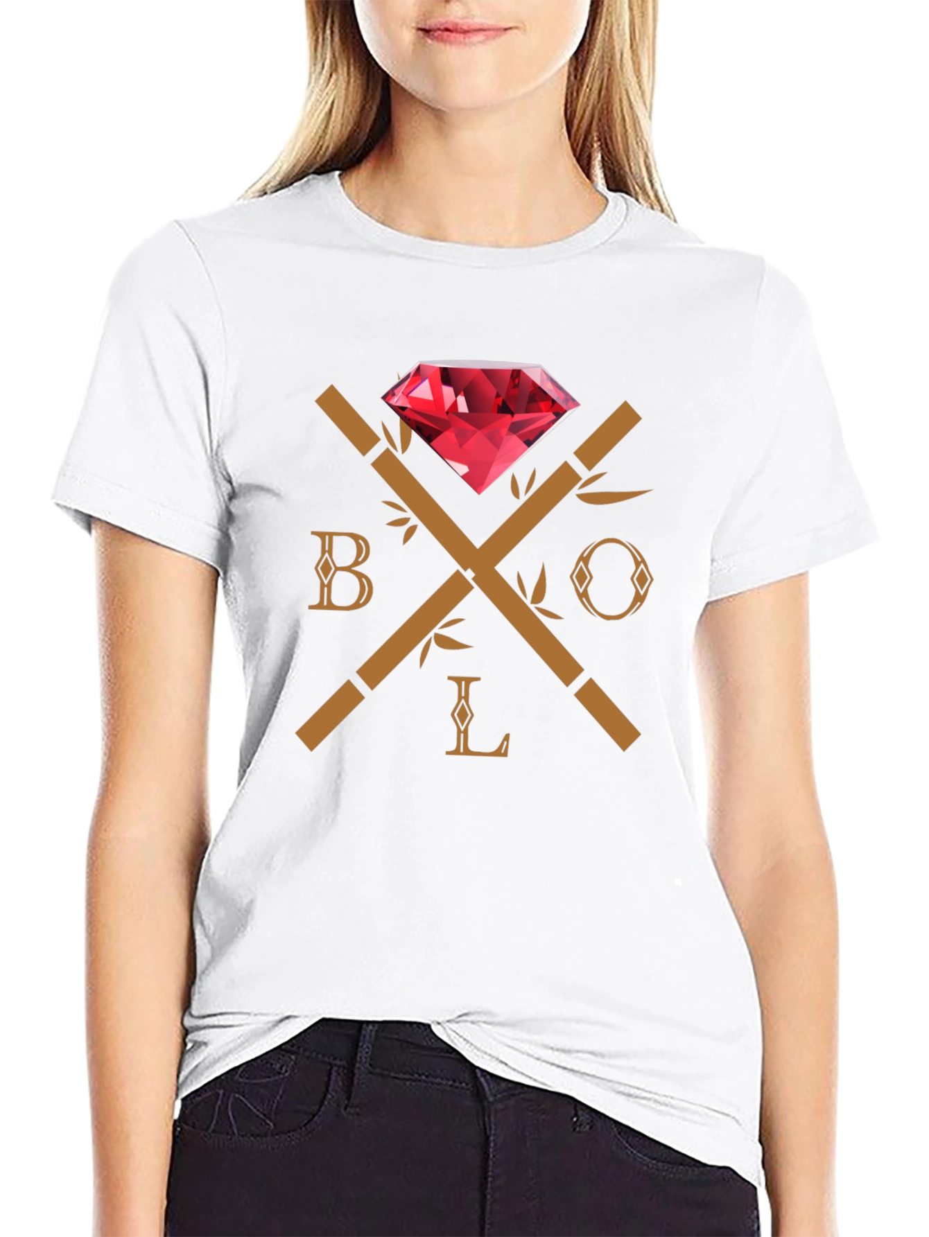 Black BOLO Diamond Graphic Tee