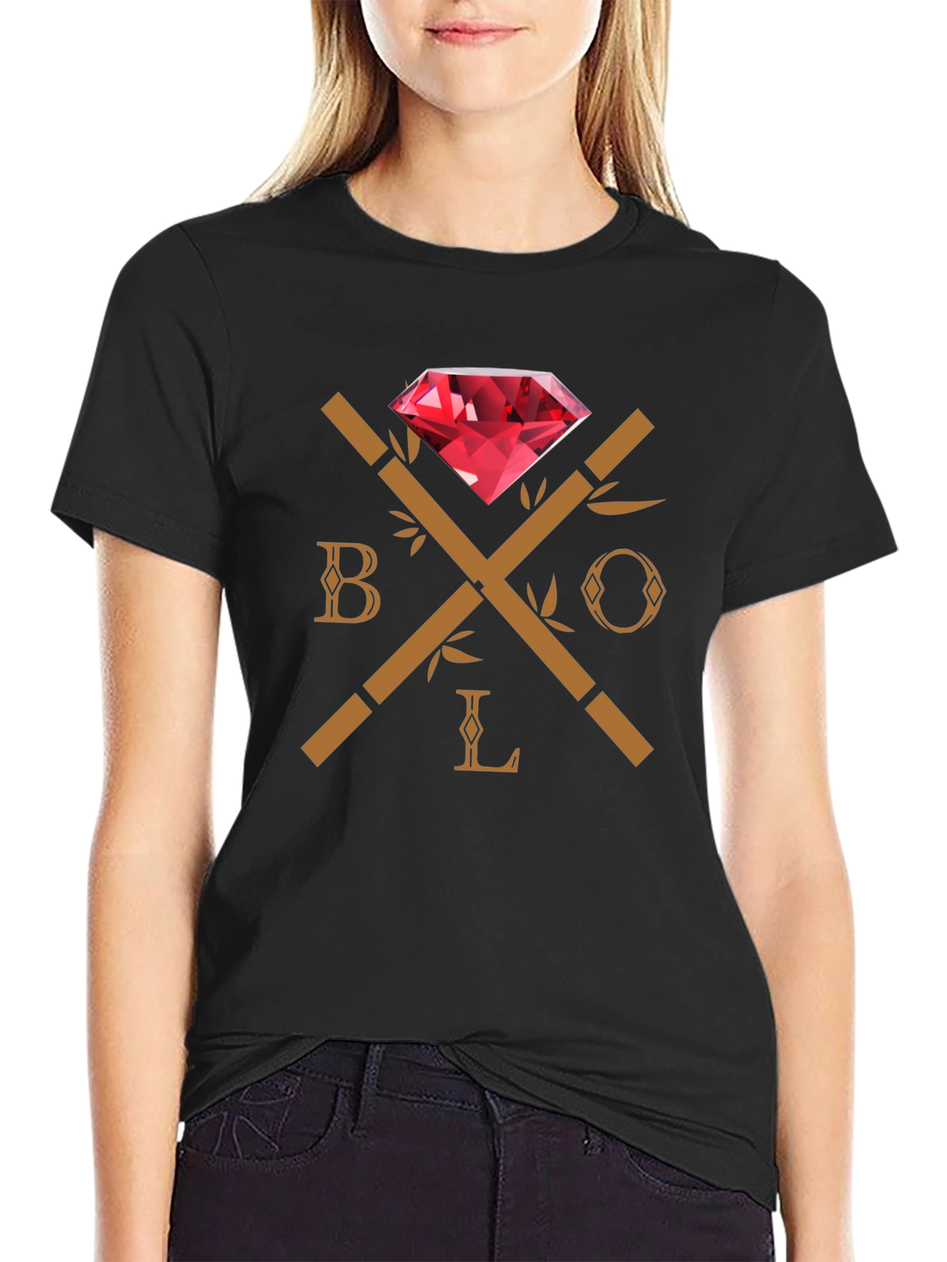 Black BOLO Diamond Graphic Tee