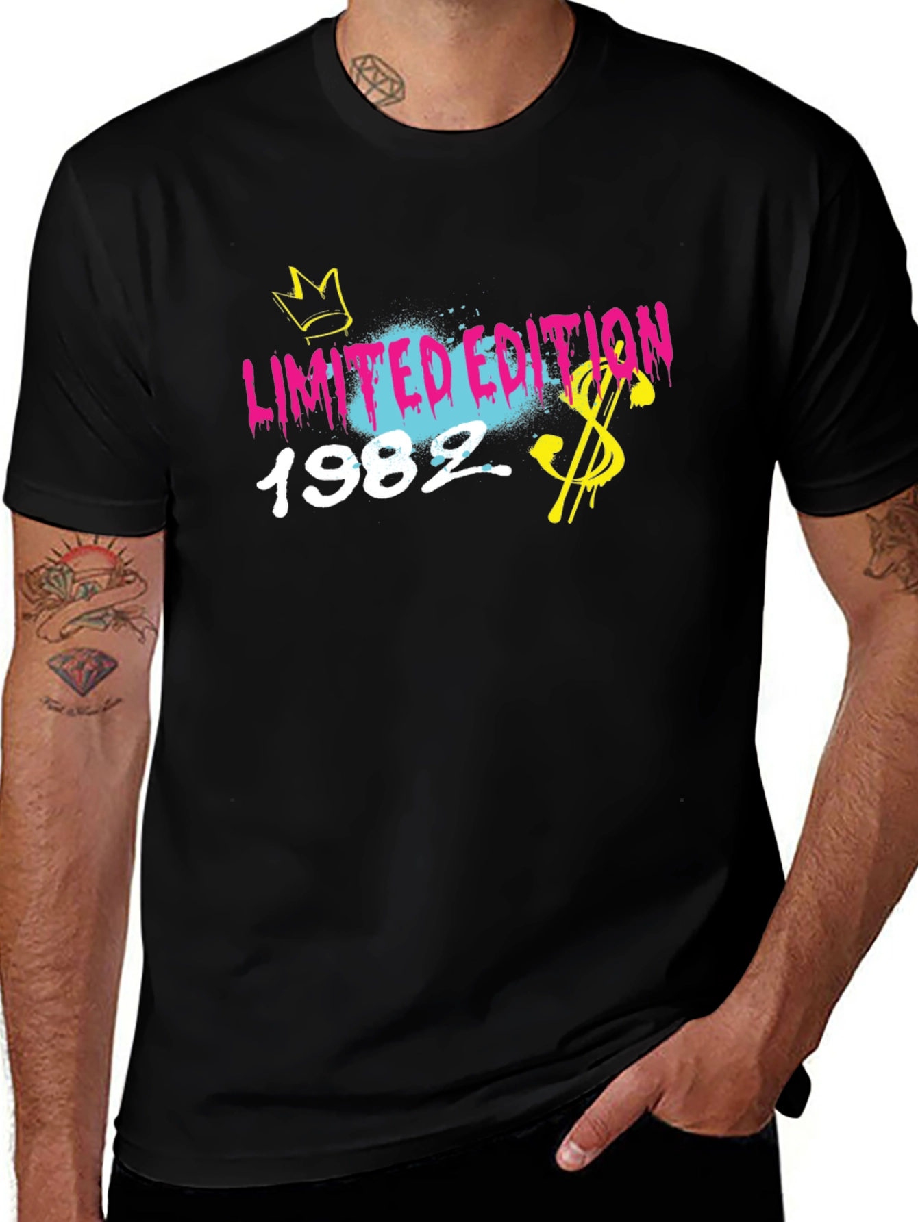 Limited Edition 1982 Black Graphic T-Shirt