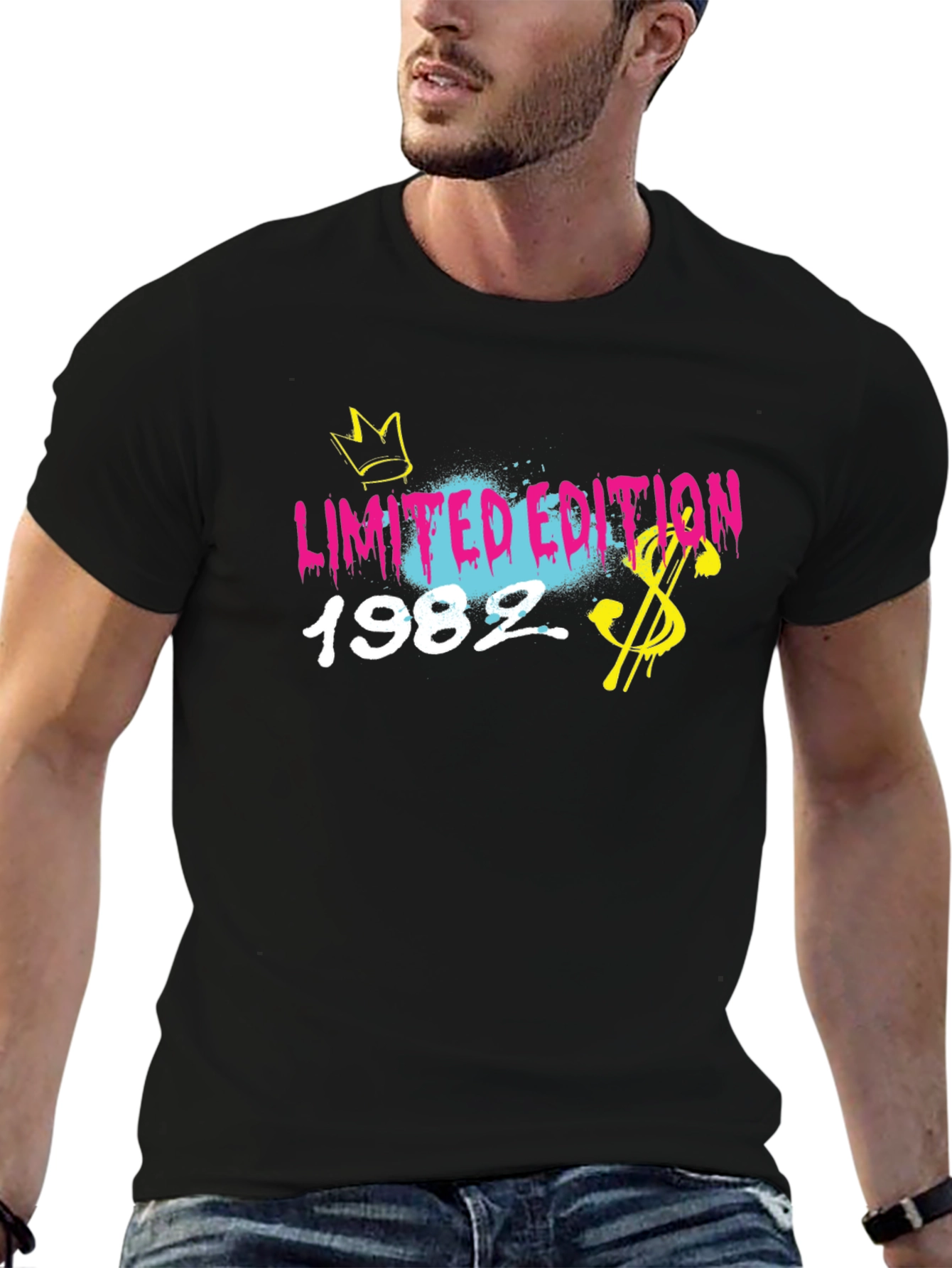 Limited Edition 1982 Black Graphic T-Shirt