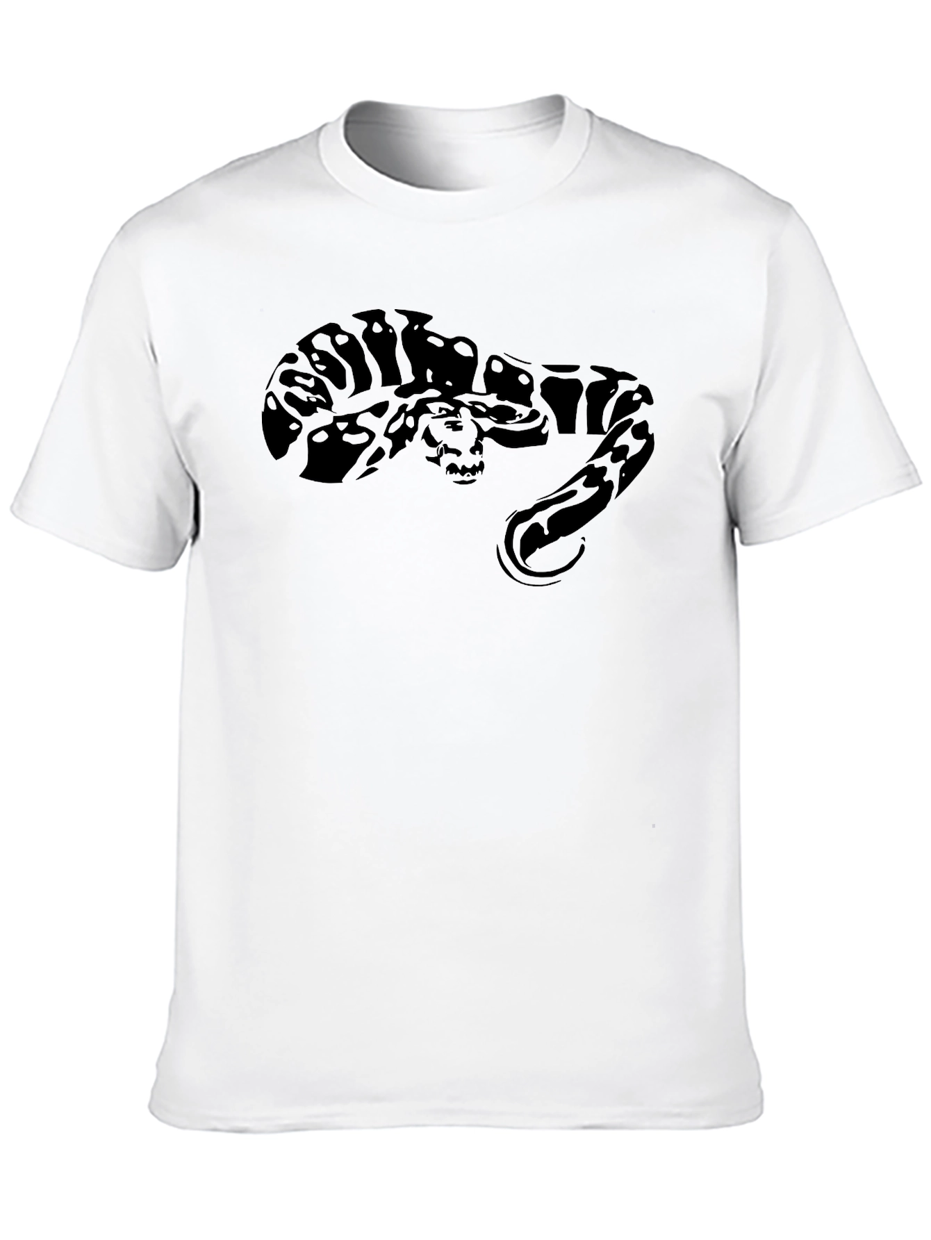 Black Snake Graphic Tee - Mens Casual T-Shirt