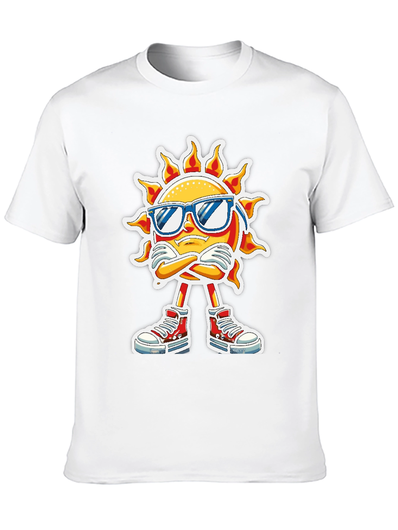 Cool Sun Graphic Tee - Black Cotton T-Shirt