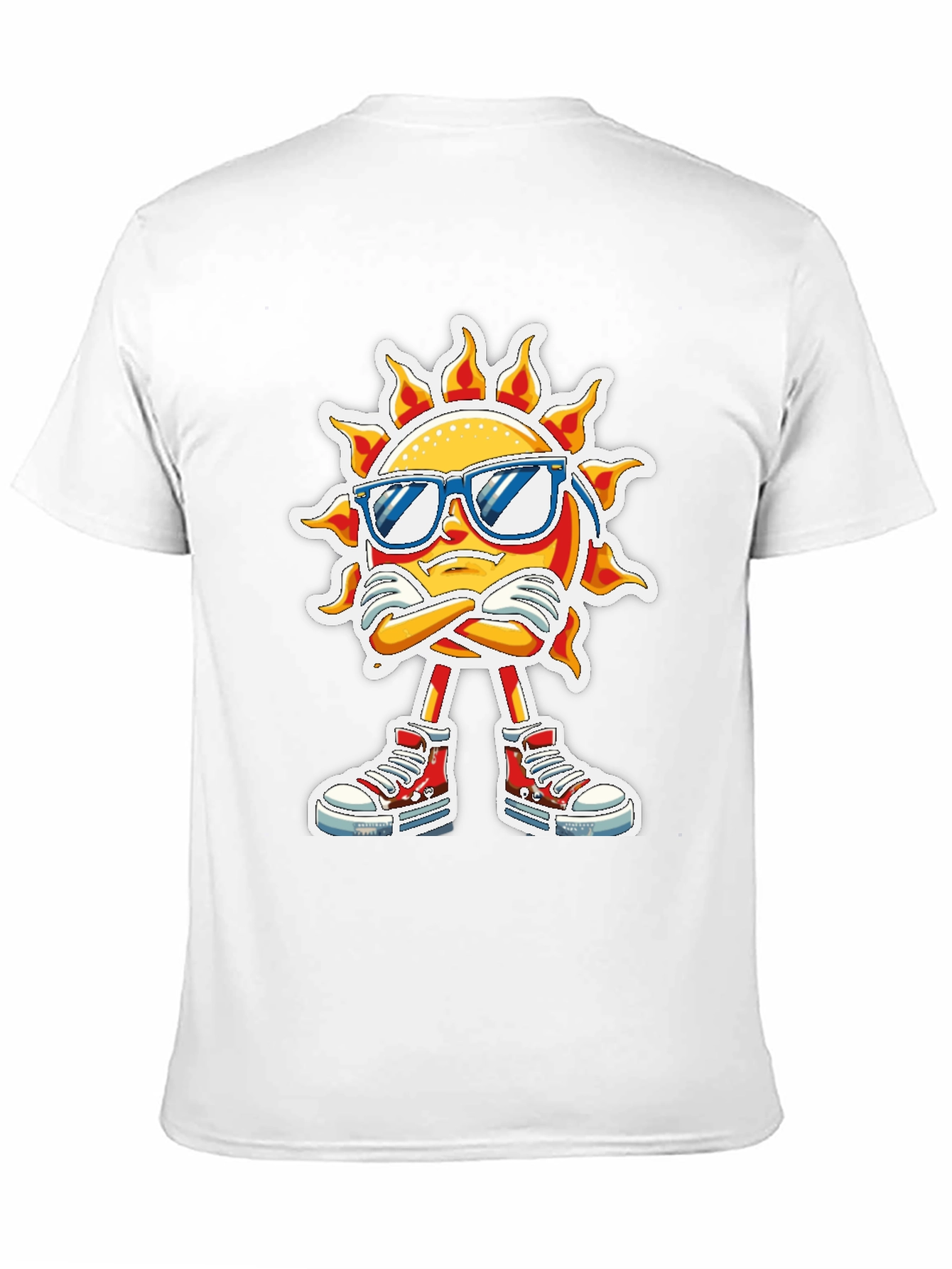 Cool Sun Graphic Tee - Black Cotton T-Shirt