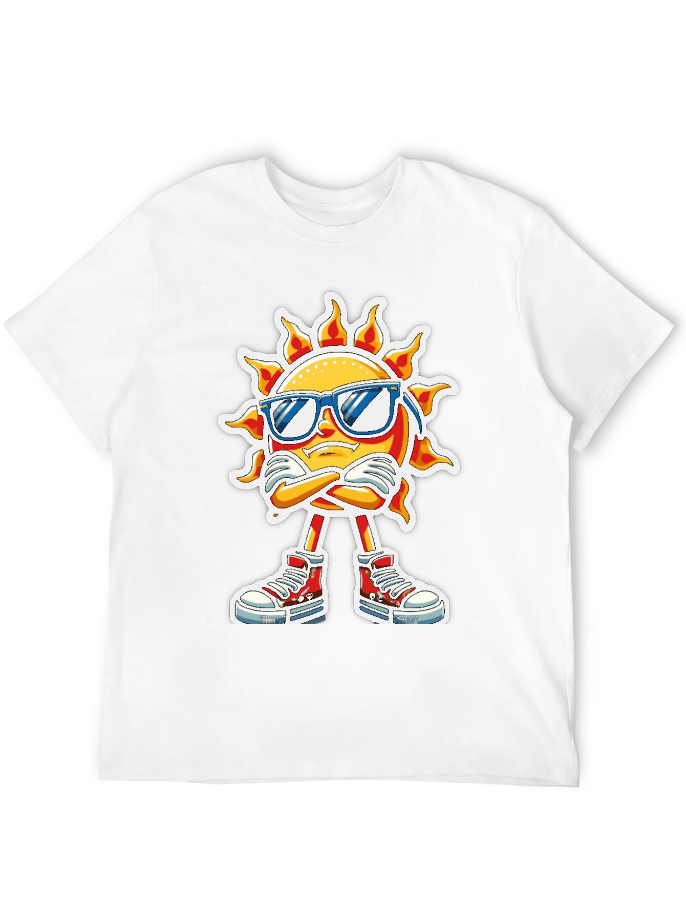 Cool Sun Graphic Tee - Black Cotton T-Shirt