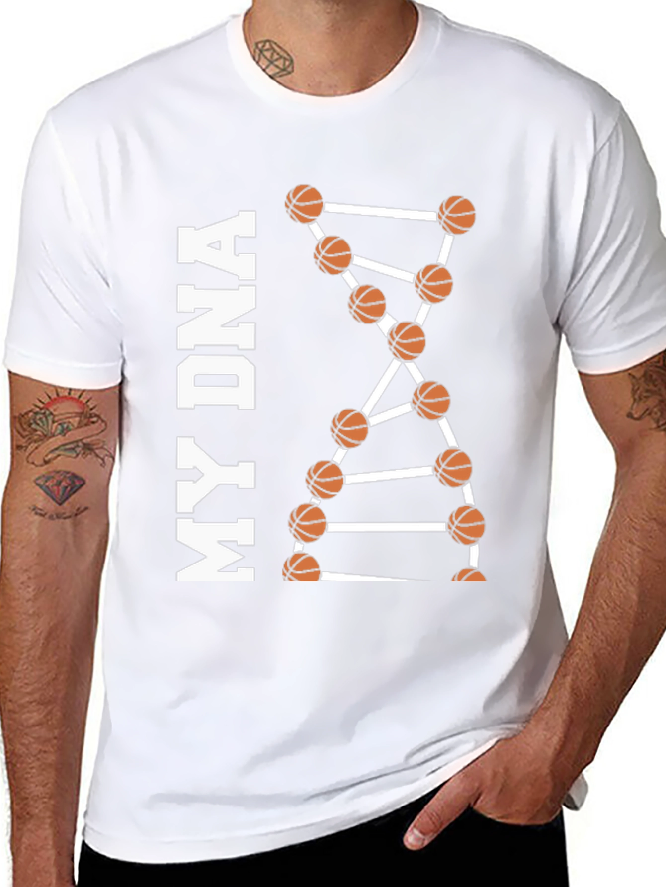 Basketball DNA Graphic Tee - Black
