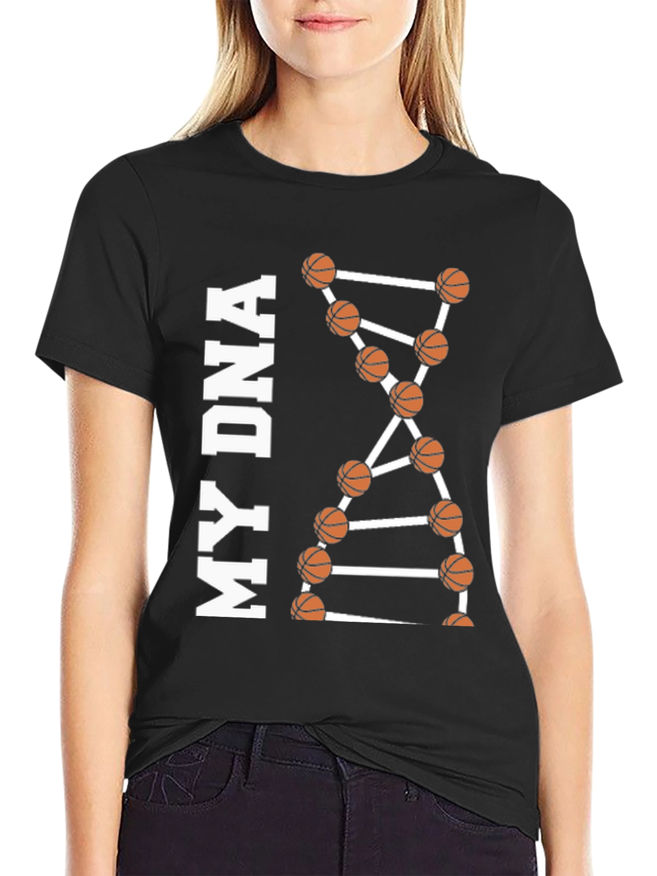 Basketball DNA Graphic Tee - Black