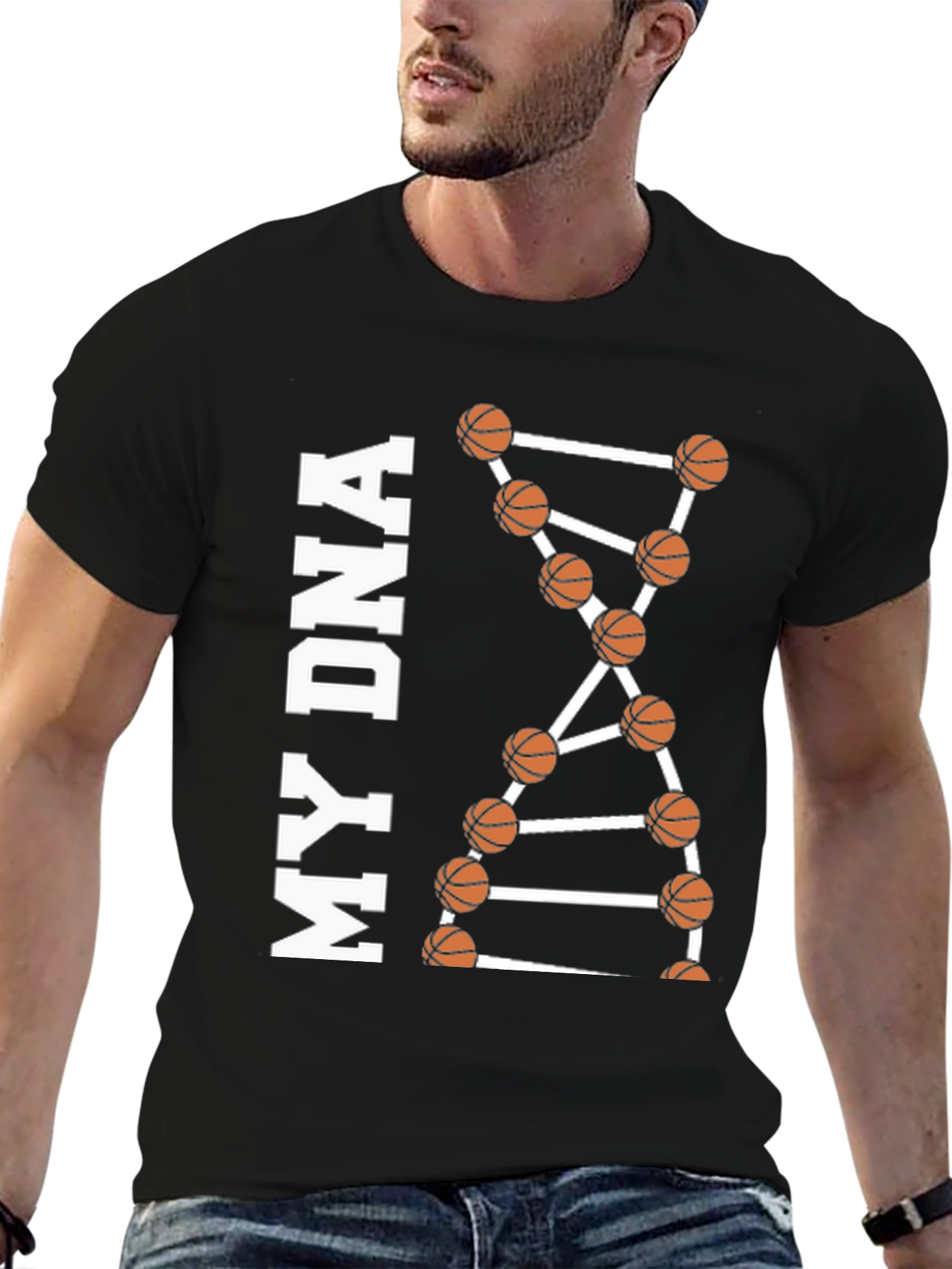 Basketball DNA Graphic Tee - Black