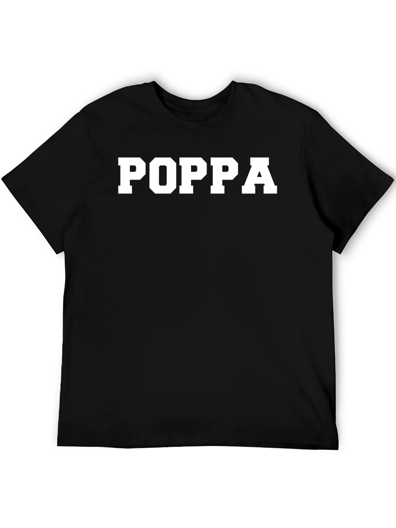 POPA Graphic Tee - Solid Black Cotton Blend
