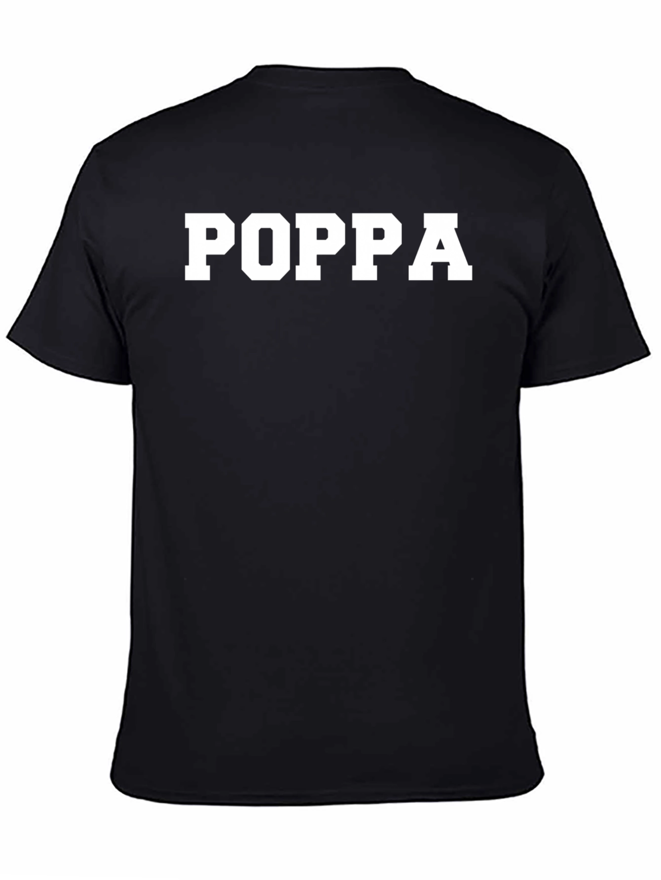 POPA Graphic Tee - Solid Black Cotton Blend