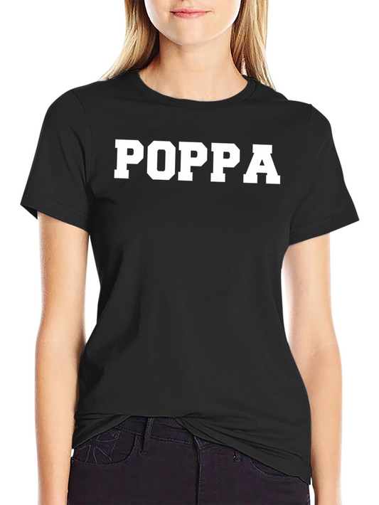 POPA Graphic Tee - Solid Black Cotton Blend