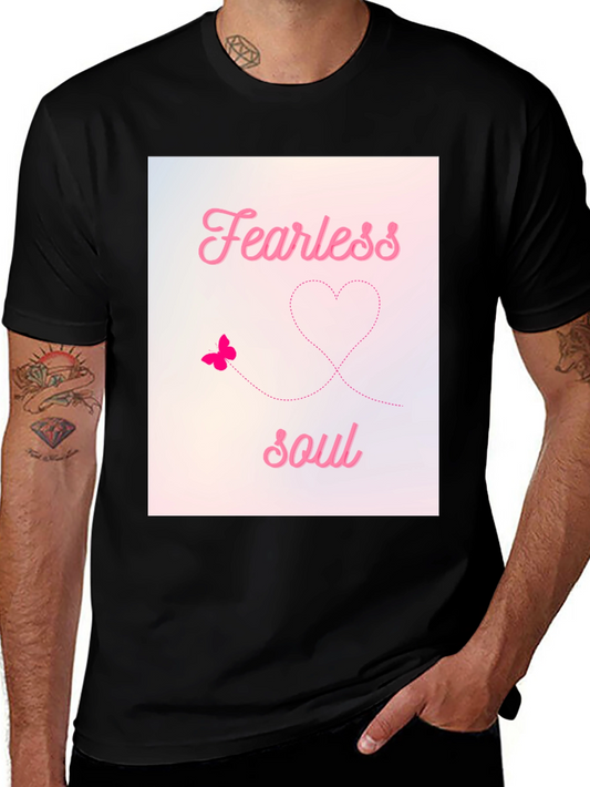 Fearless Soul Graphic Tee - Black Cotton T-Shirt
