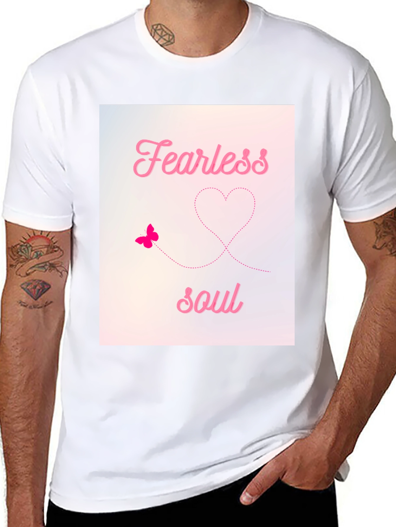 Fearless Soul Graphic Tee - Black Cotton T-Shirt